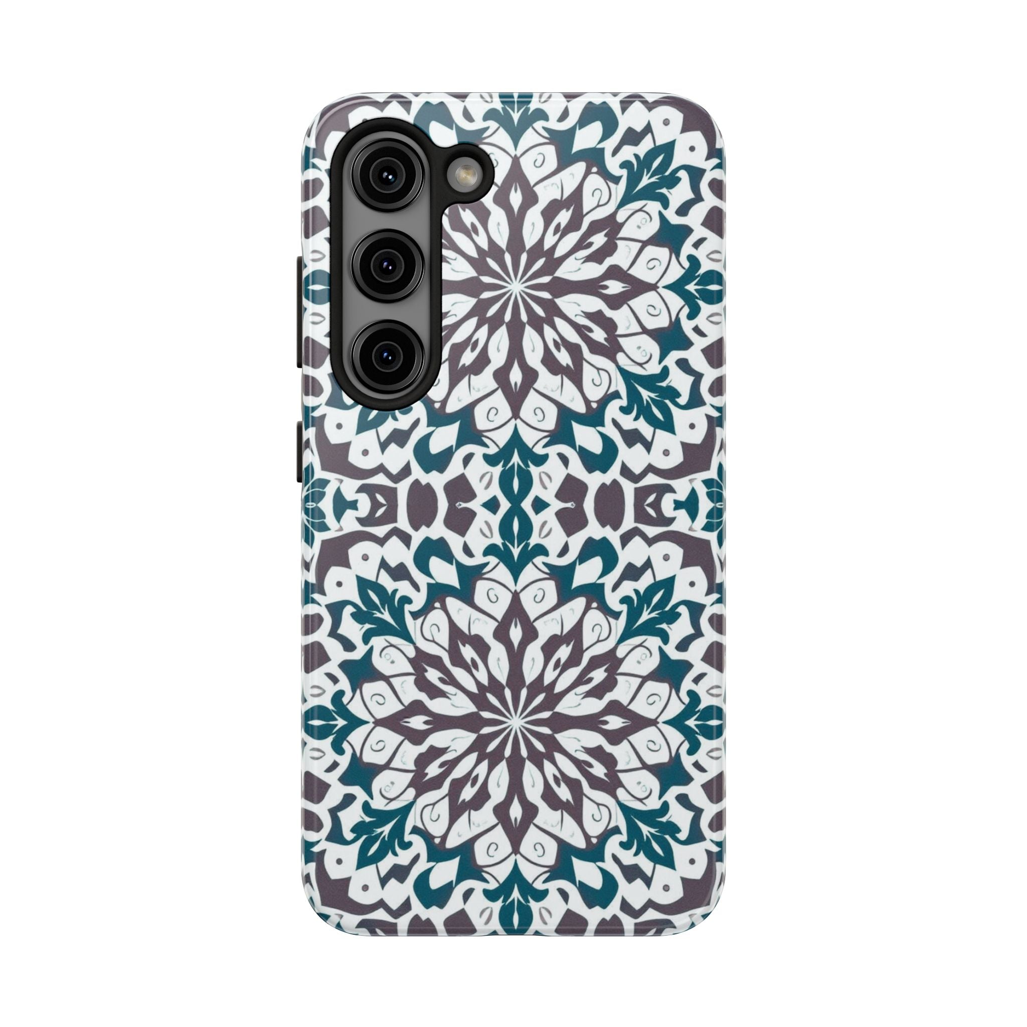 Symmetrical Mandala Phone Case for iPhone 11-17 and Galaxy S21-S25