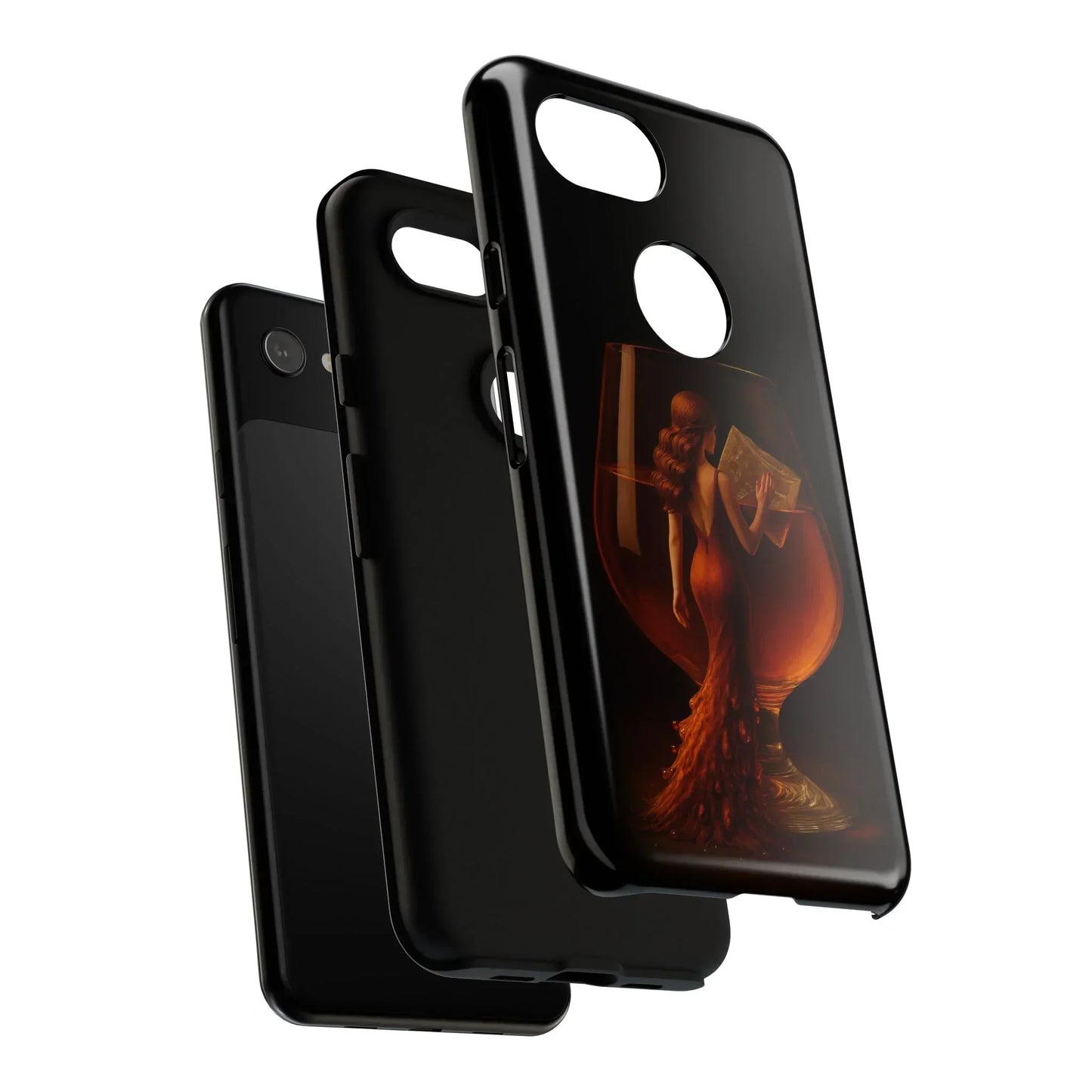 Elegant Midnight Lady Phone Case for iPhone 8-16 and Google Pixel up to 9 Models - KarArmDesign