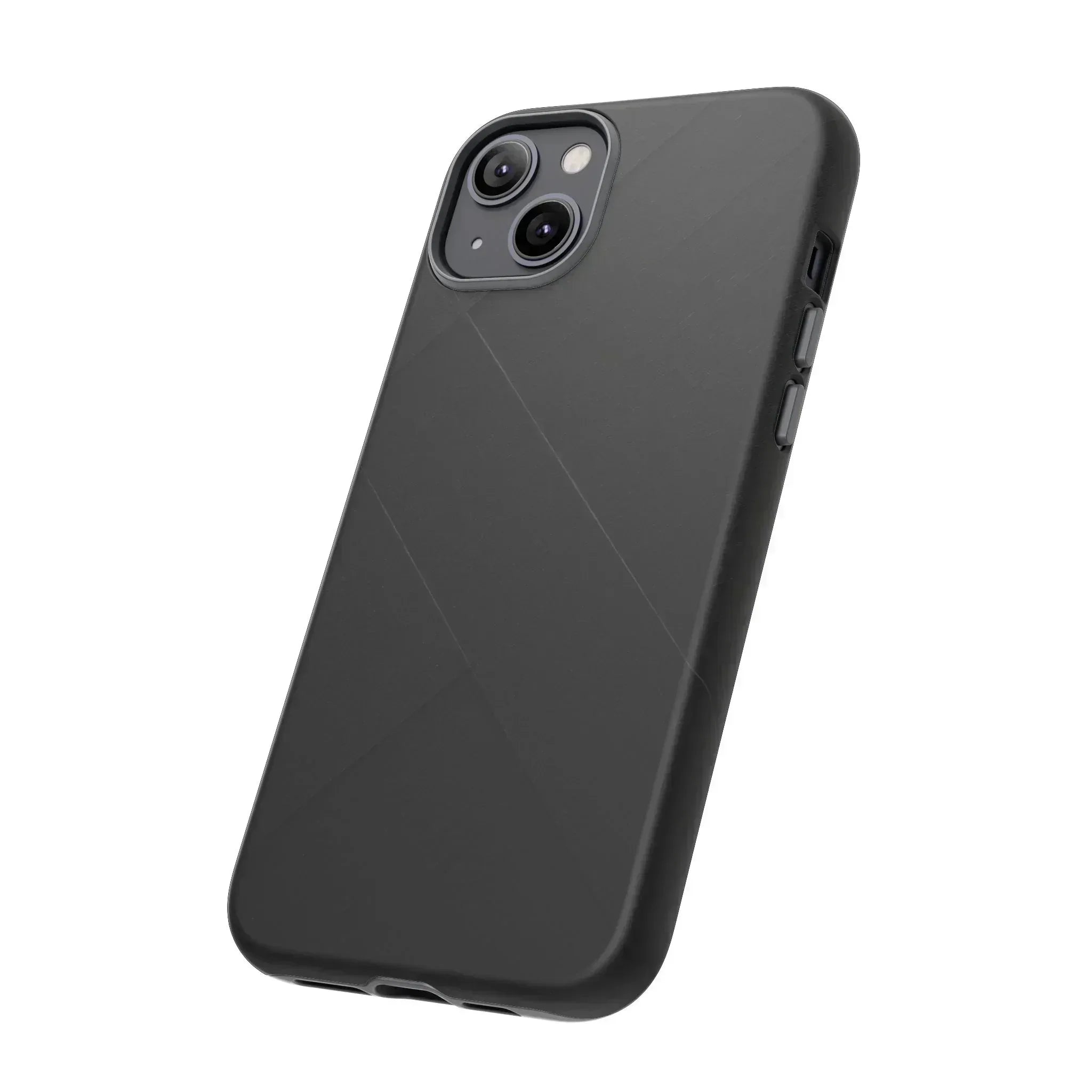 Matte Black Diagonal Line Phone Case for iPhone 8-16 and Galaxy S10-S25 - KARARMDESIGN