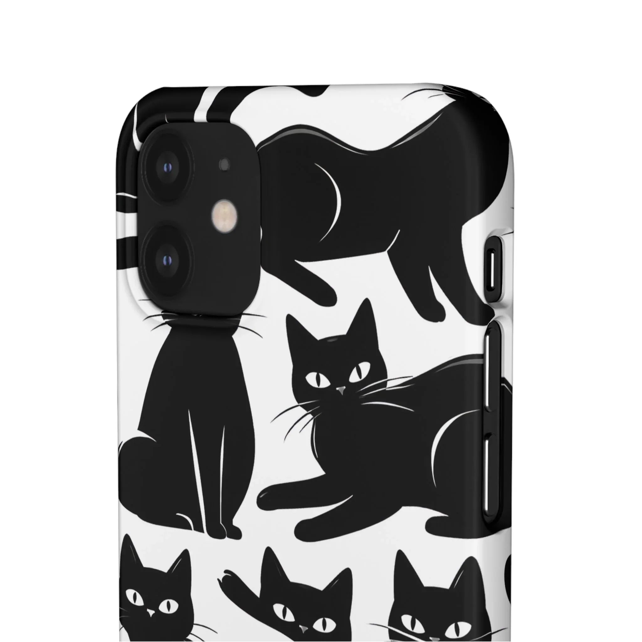Black Cats Phone Case for iPhone 11-17 and Galaxy S20-S25 - KARARMDESIGN