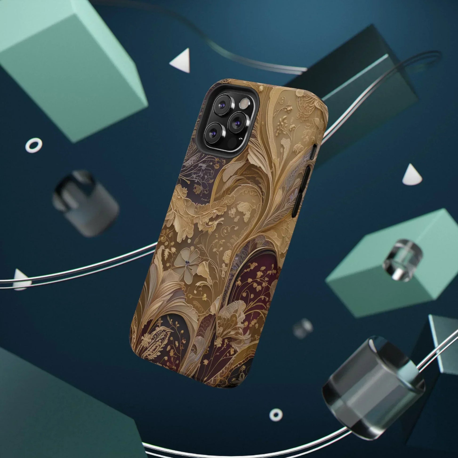Botanical Luxury Design Impact-Resistant Phone Case for iPhone 12-16 and Galaxy S21-S22 Models - KarArmDesign