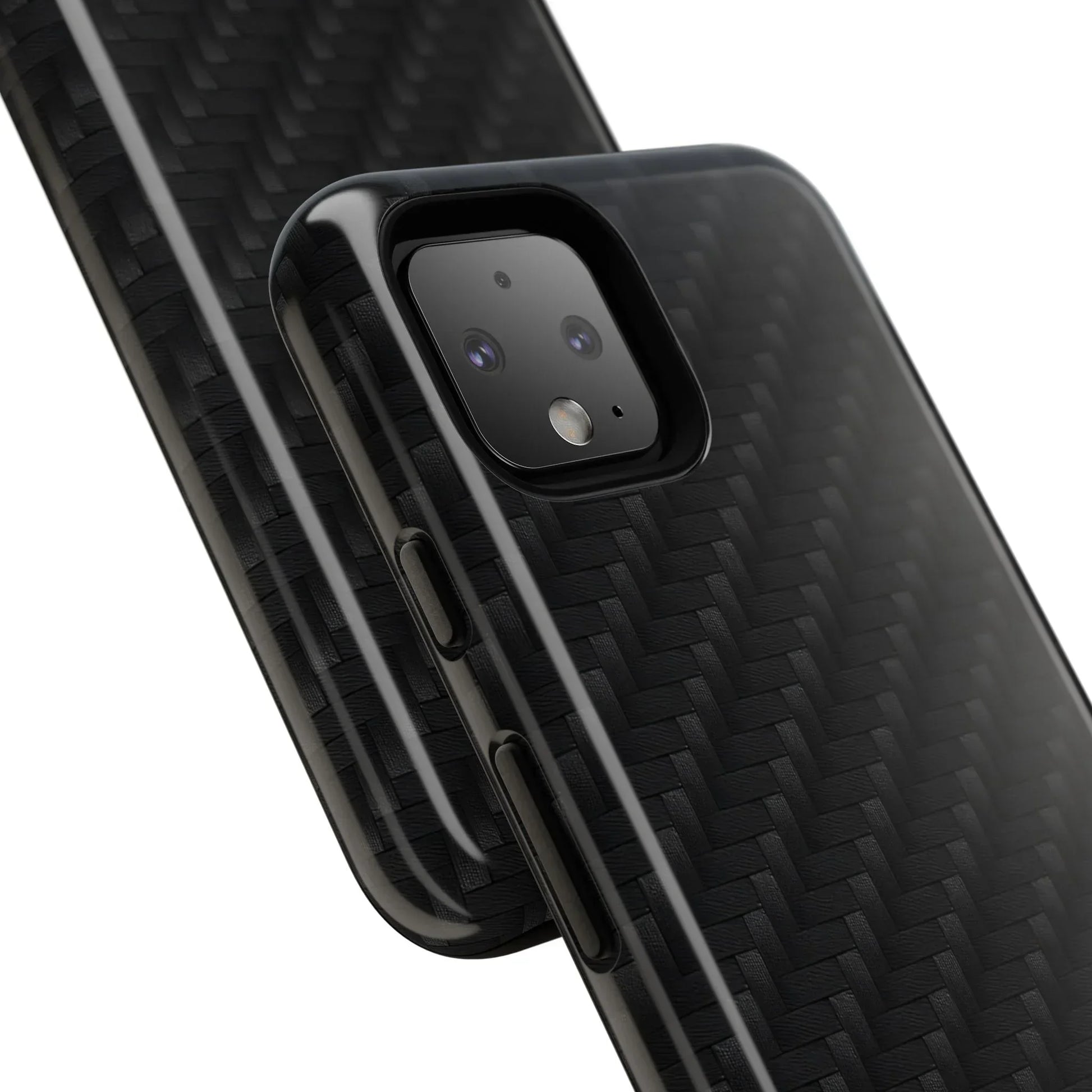 Black Carbon Phone Case Tough Case for iPhone 8-16 and Google Pixel up to 9 Models - KarArmDesign