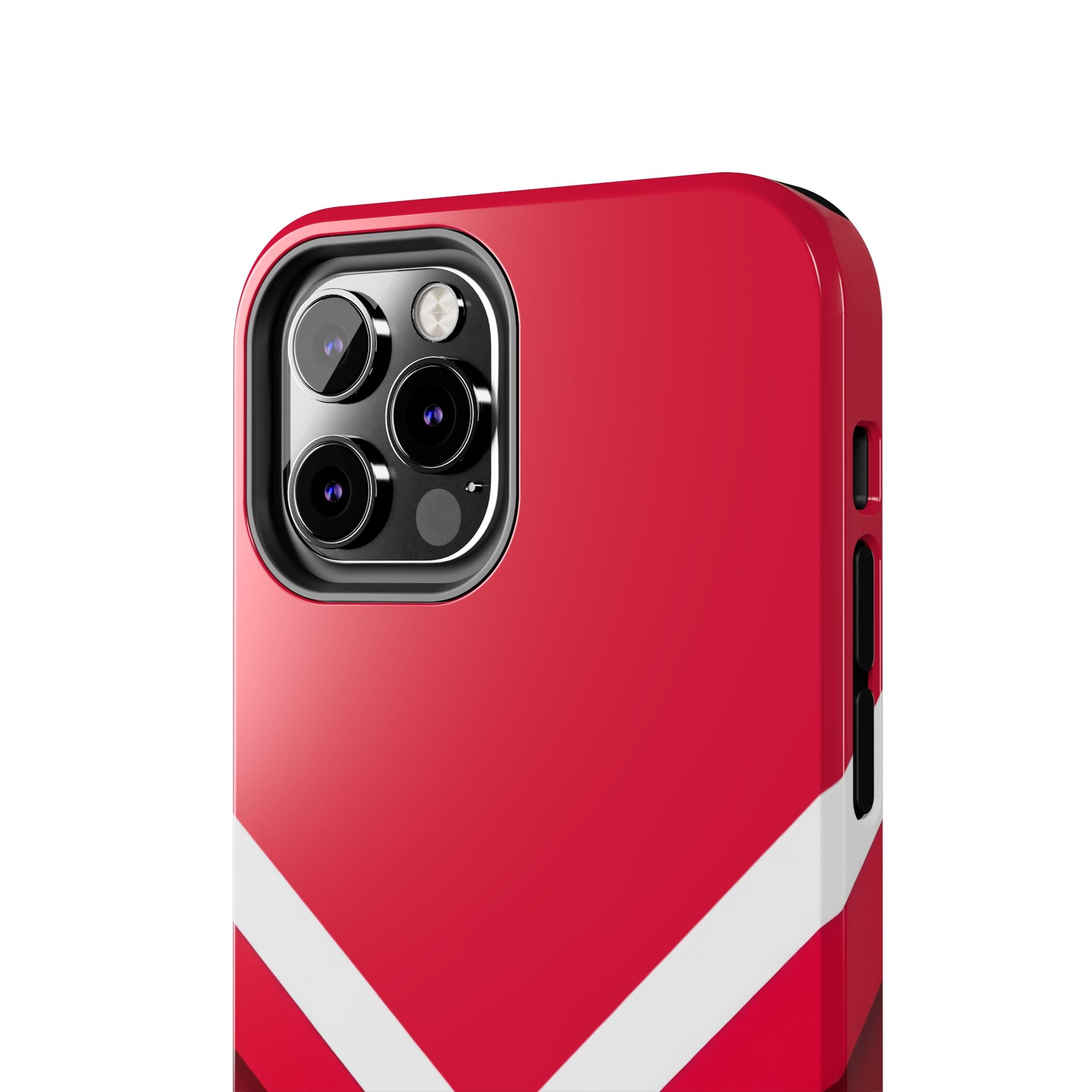 Red Chevron Armor Phone Case for iPhone 11–16 & Galaxy S21–S24