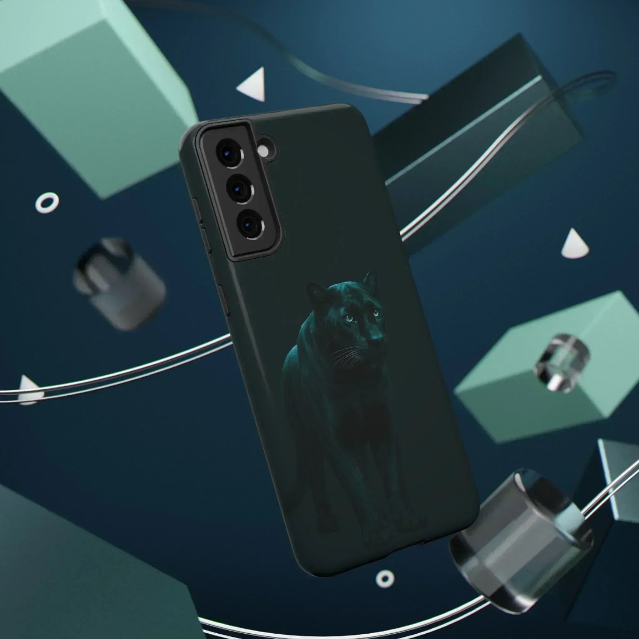 Black Panther Phone Case for iPhone 12-16 and Galaxy S21-S22 - KARARMDESIGN