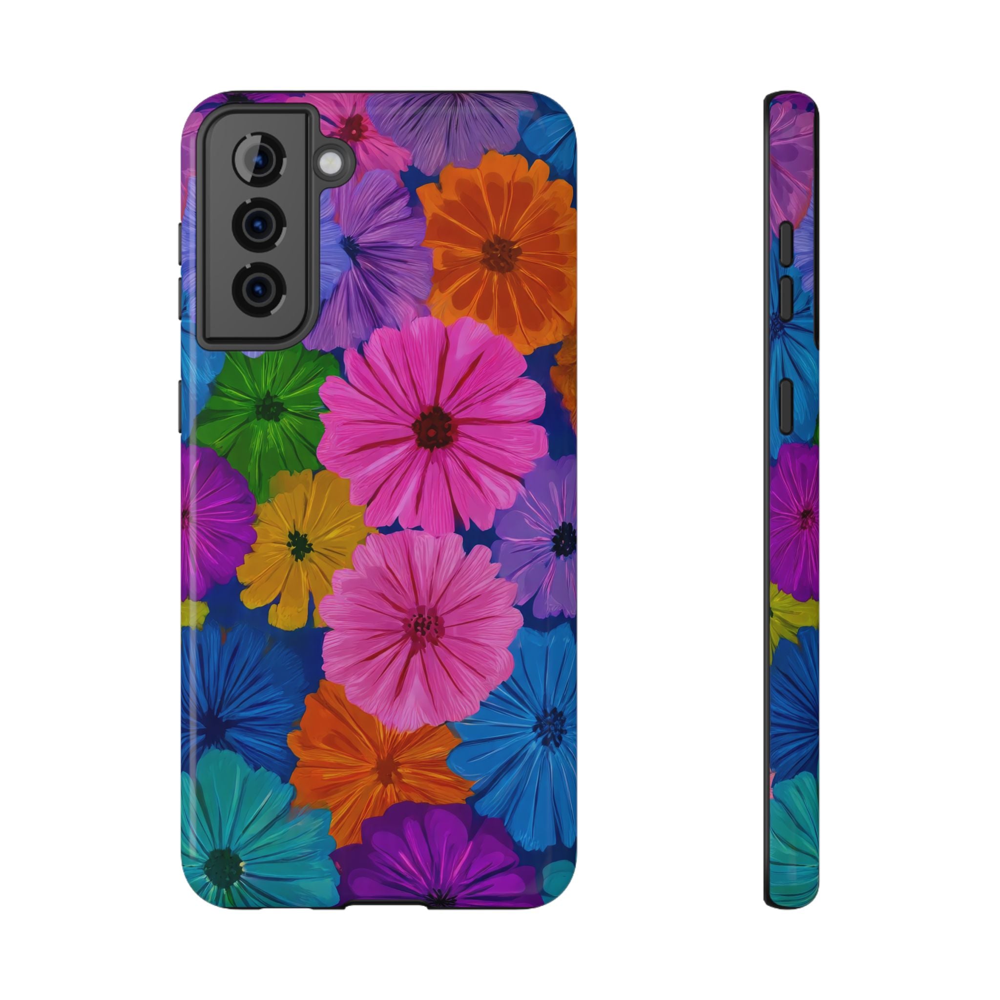 Bloom Pattern Phone Case for iPhone 11-17 and Galaxy S21-S22 Models - KARARMDESIGN