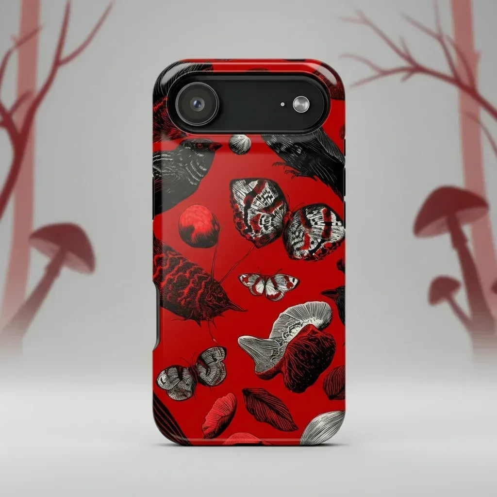Crimson Wilderness Phone Case for iPhone 11-17 - KARARMDESIGN