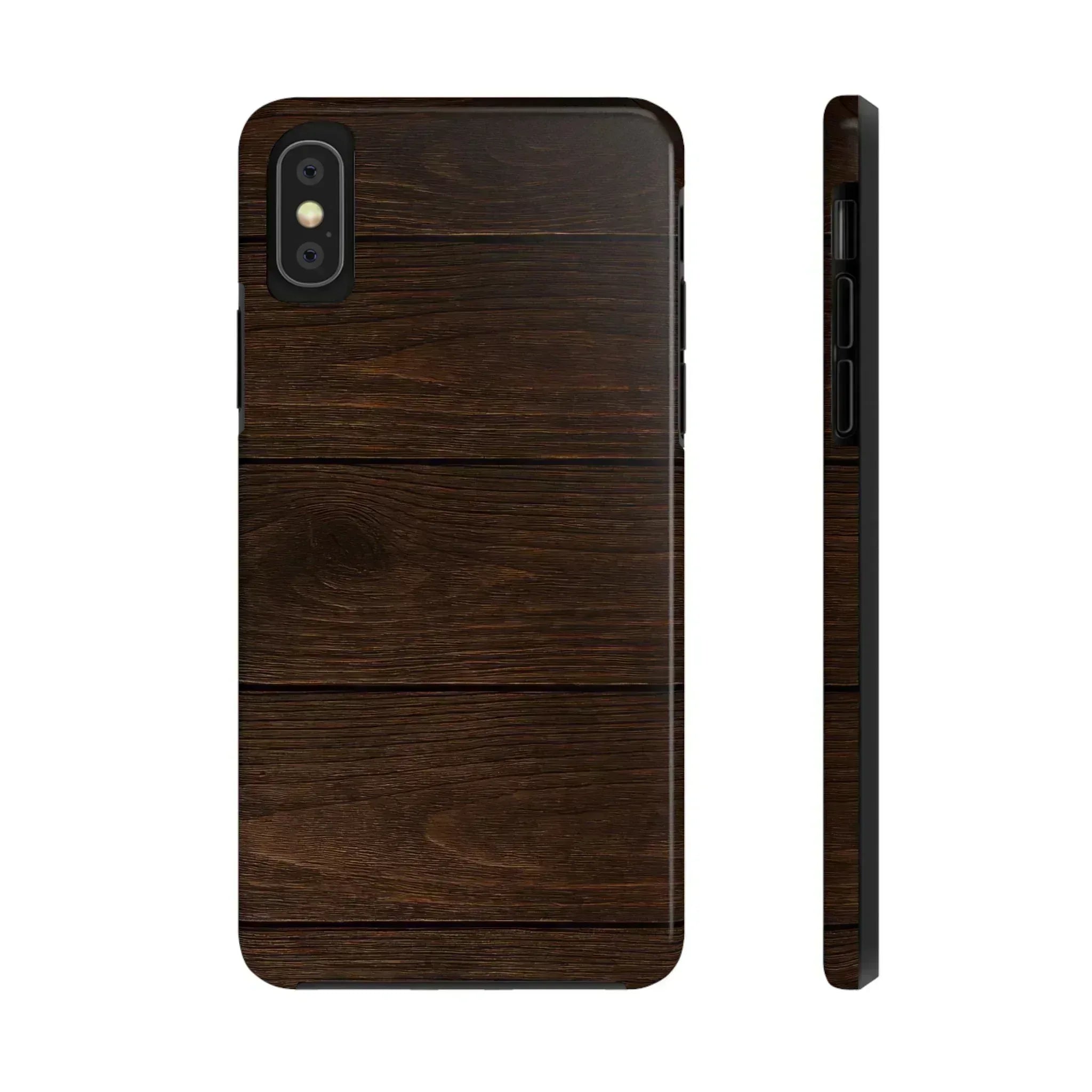Dark Wood Grain Phone Case for iPhone and Galaxy - KARARMDESIGN