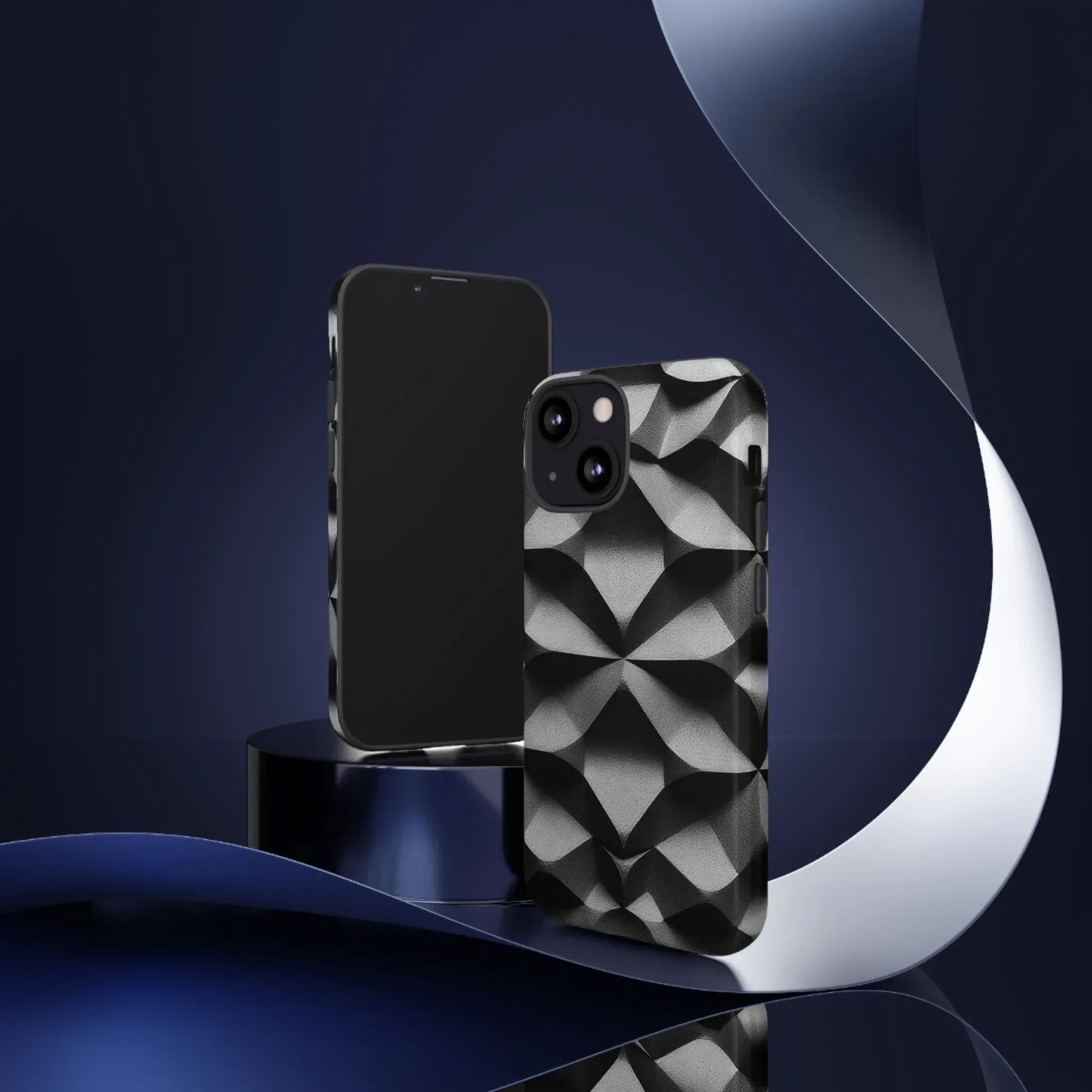 3D Geometric Phone Case for iPhone 8–17 - KARARMDESIGN