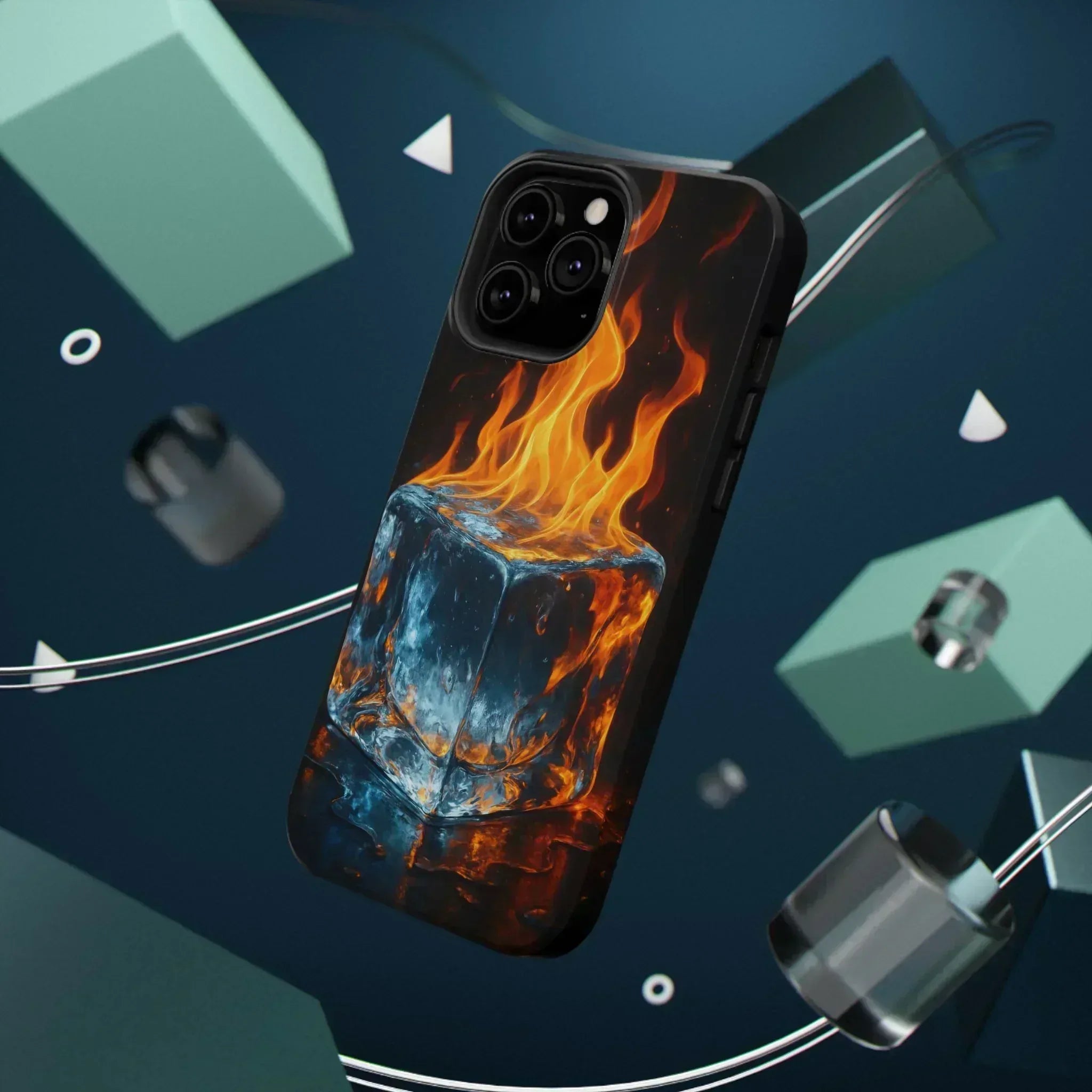 Flame Ice Phone Case for iPhone 12-16 and Galaxy S21-S22 - KARARMDESIGN