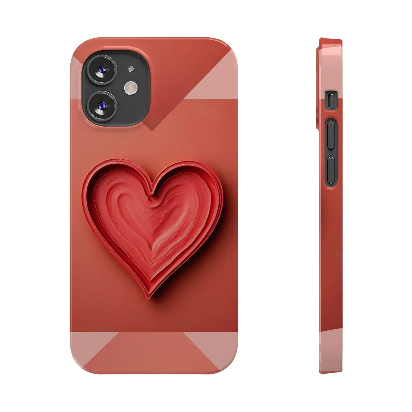 Heart Design Phone Case for iPhone X to 16 Series - KarArmDesign