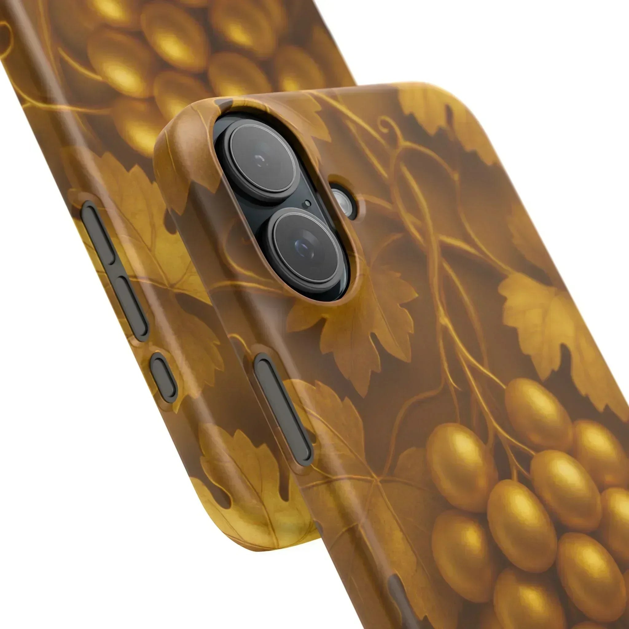 Golden Grapes Phone Case for iPhone 8–16 - KARARMDESIGN