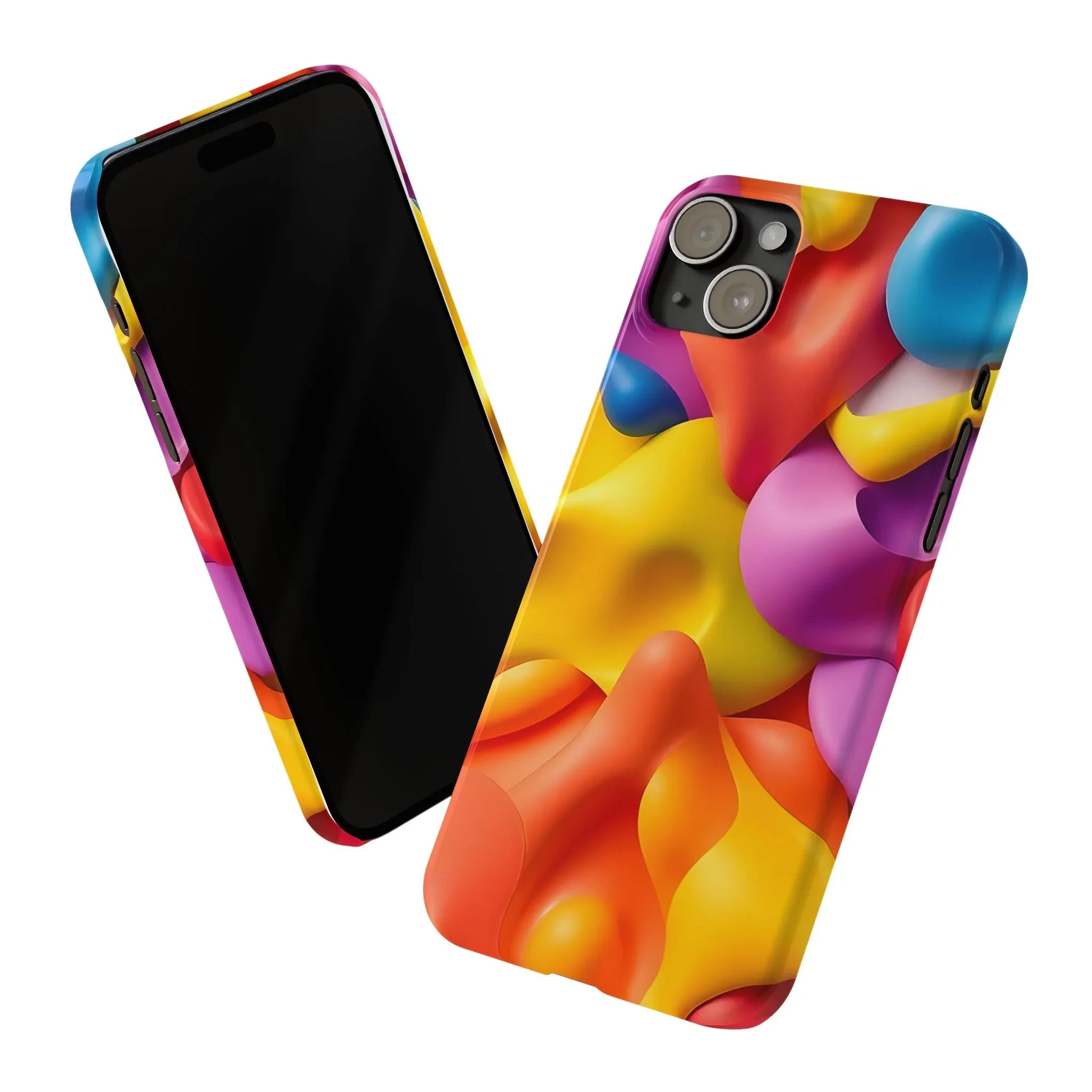 Vibrant Abstract Color Phone Case for iPhone 11-16 - KARARMDESIGN
