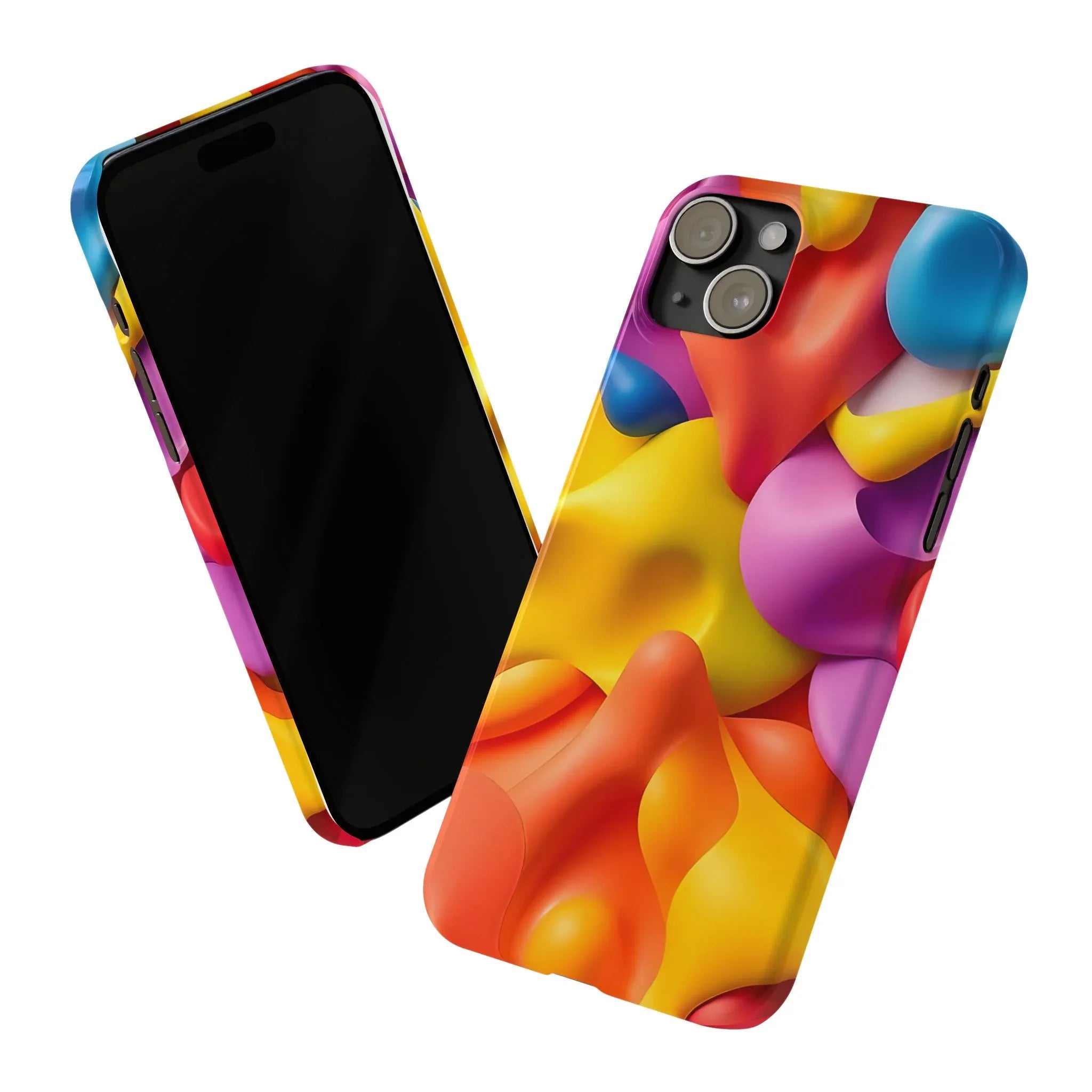 Vibrant Abstract Color Phone Case for iPhone 11-16 - KARARMDESIGN