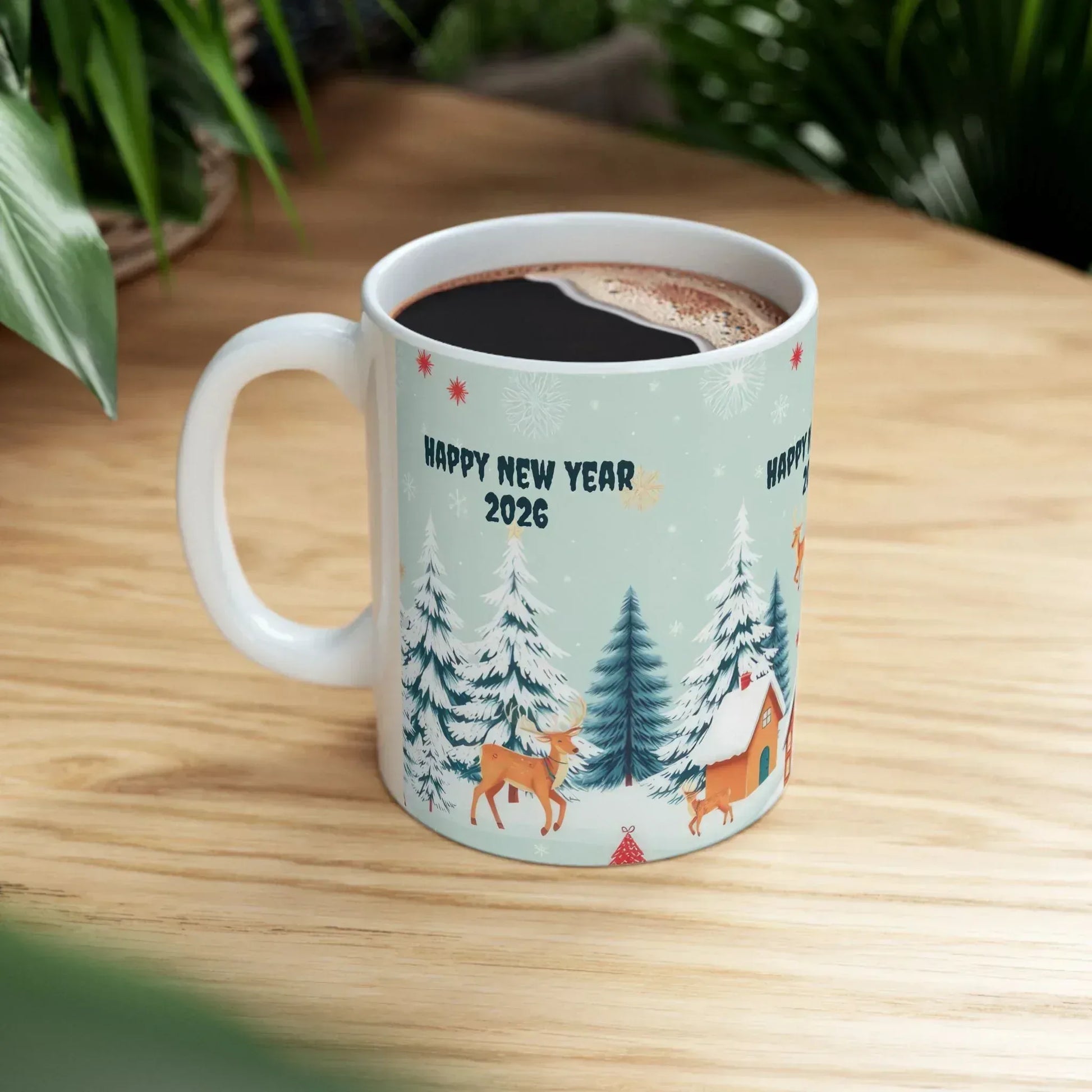 New Year Vibes Ceramic Mug, (11oz, 15oz) - KARARMDESIGN