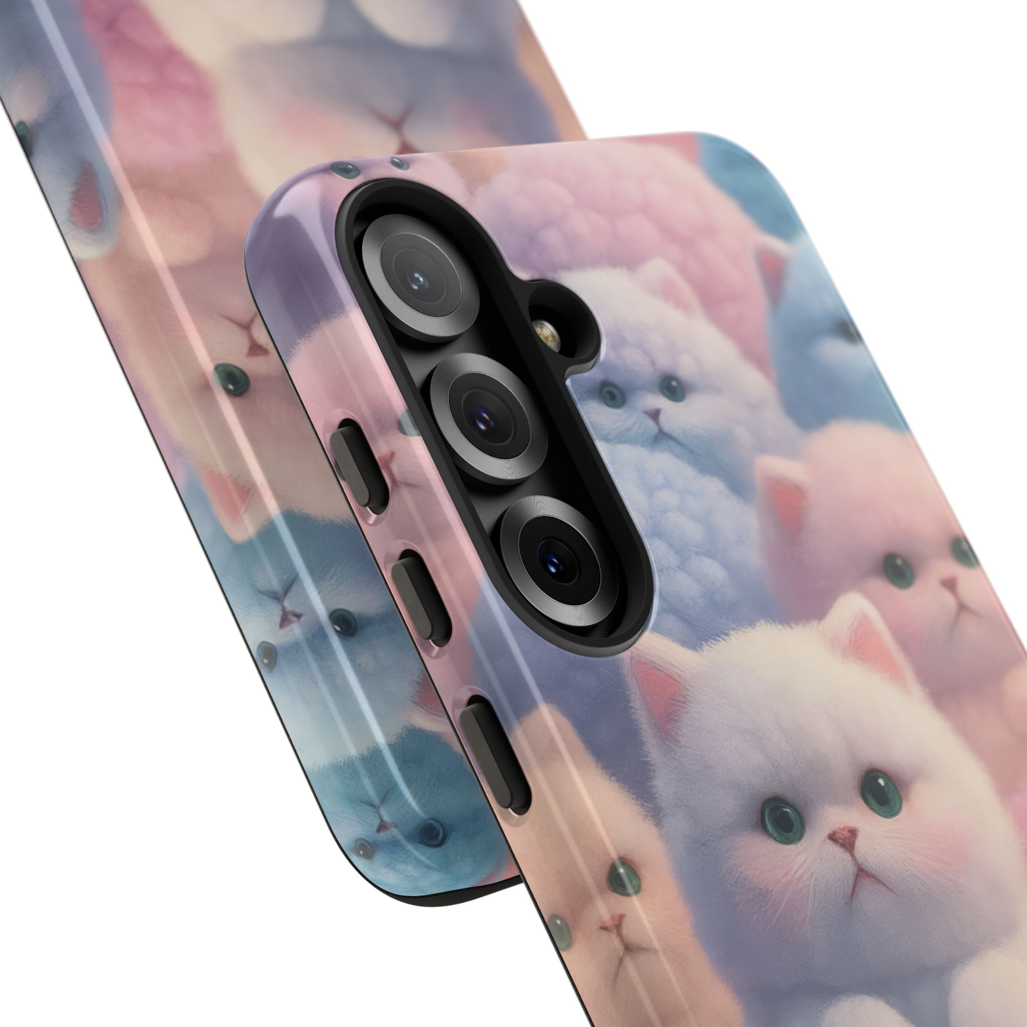 Pastel Kitten Phone Case for iPhone 8-17 and Samsung Galaxy S10-S25 Models - KARARMDESIGN