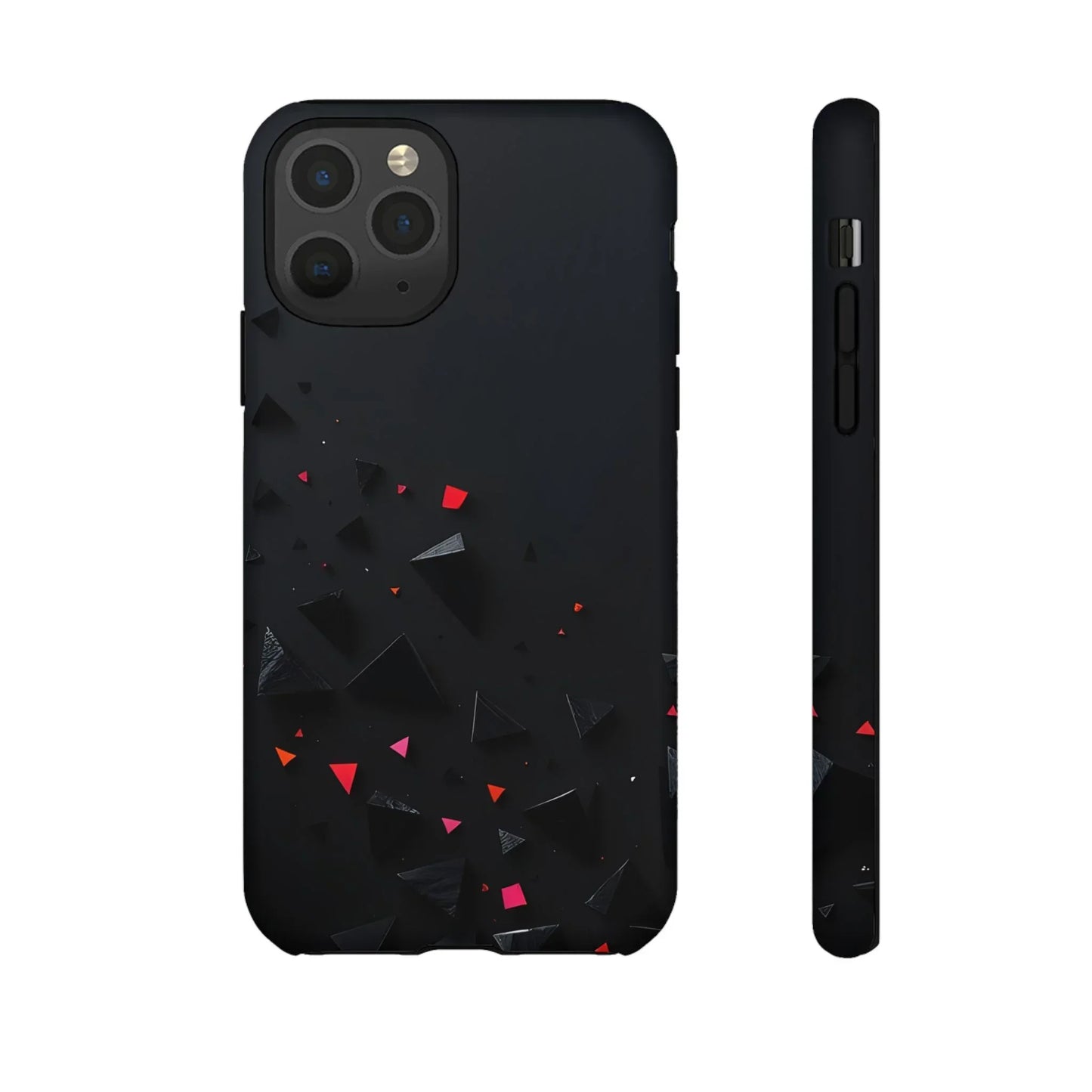 Black and Red Neon Phone Case for iPhone 8-16 and Pixel up to 9 Models - KarArmDesign