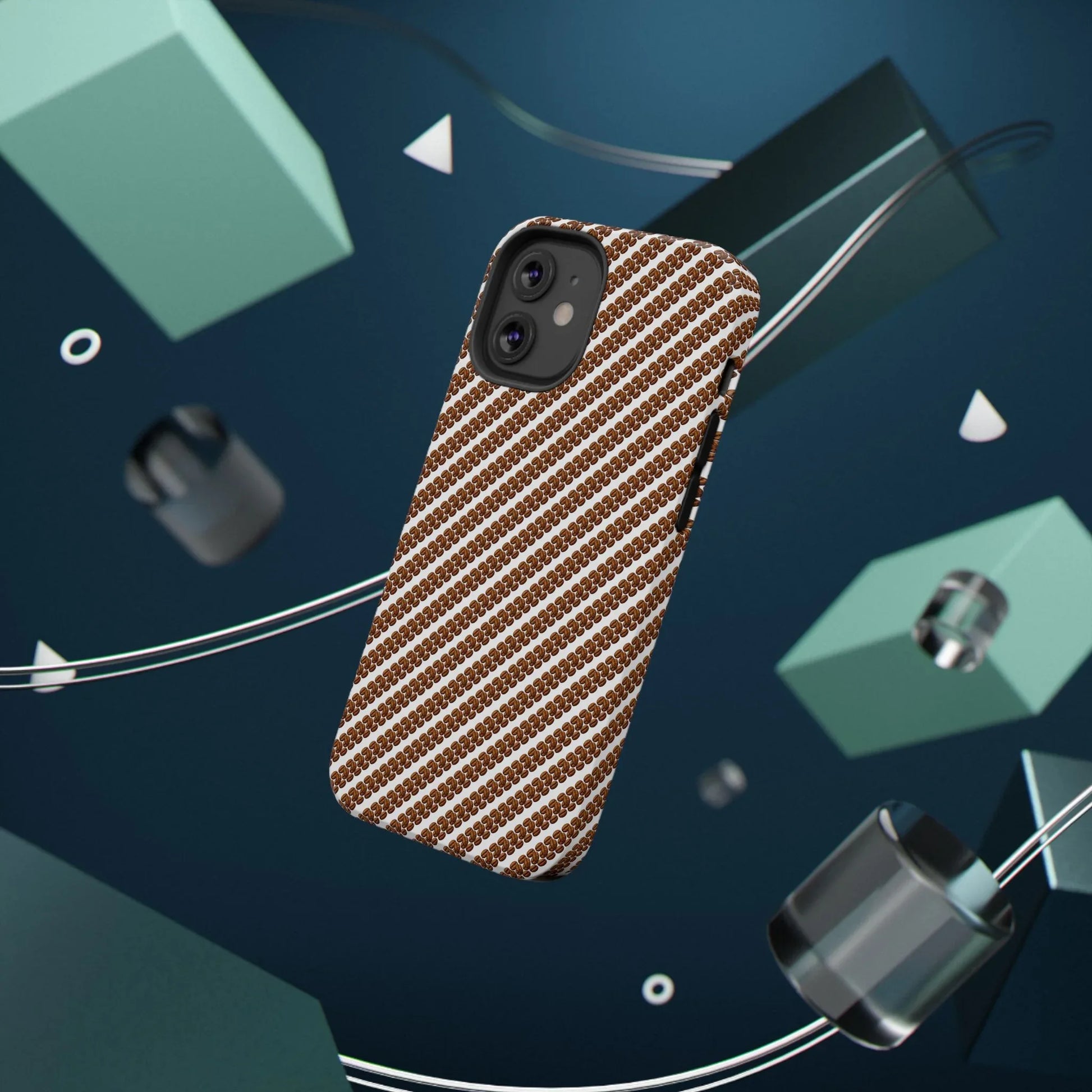 Stylish Coffee Pattern Phone Case for iPhone 11–17 and Galaxy S21–S22 - KARARMDESIGN