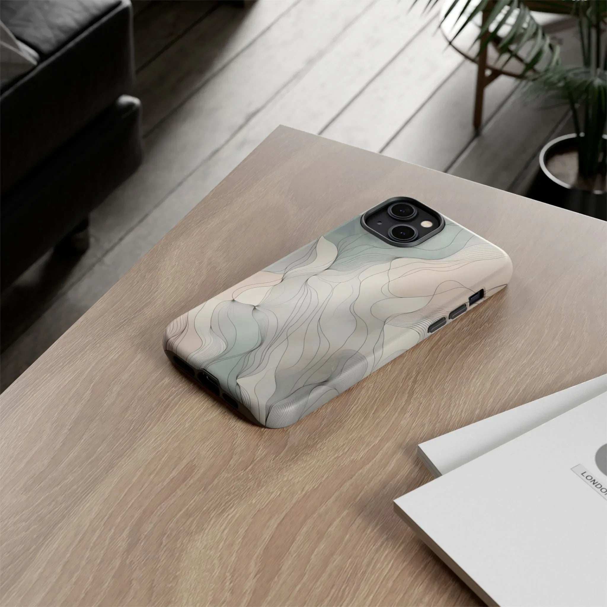 Pastel Wave Phone Case – Minimalist Design for iPhone & Pixel - KARARMDESIGN
