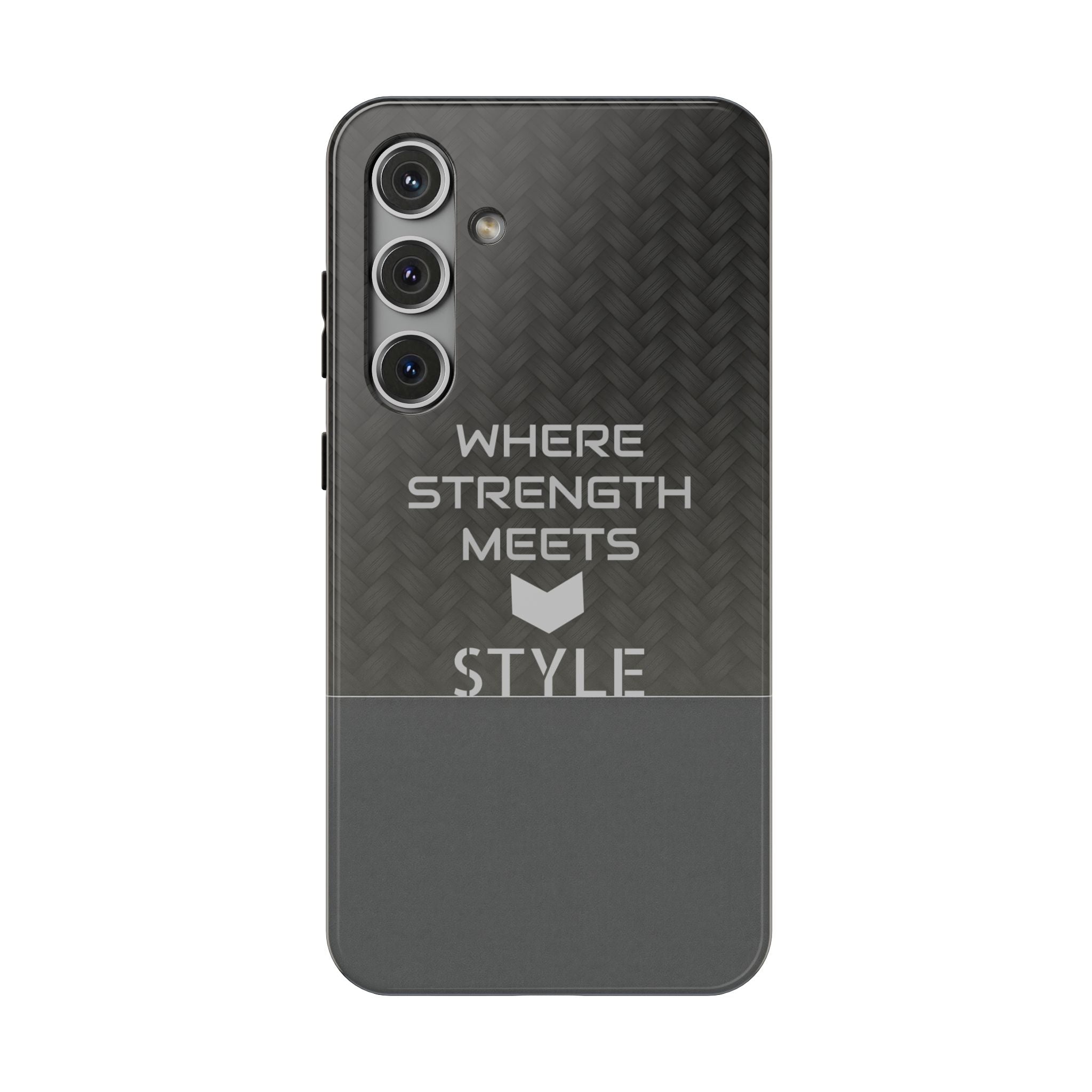 Gray Carbon Phone Case for iPhone 12-16 and Galaxy S21-S22