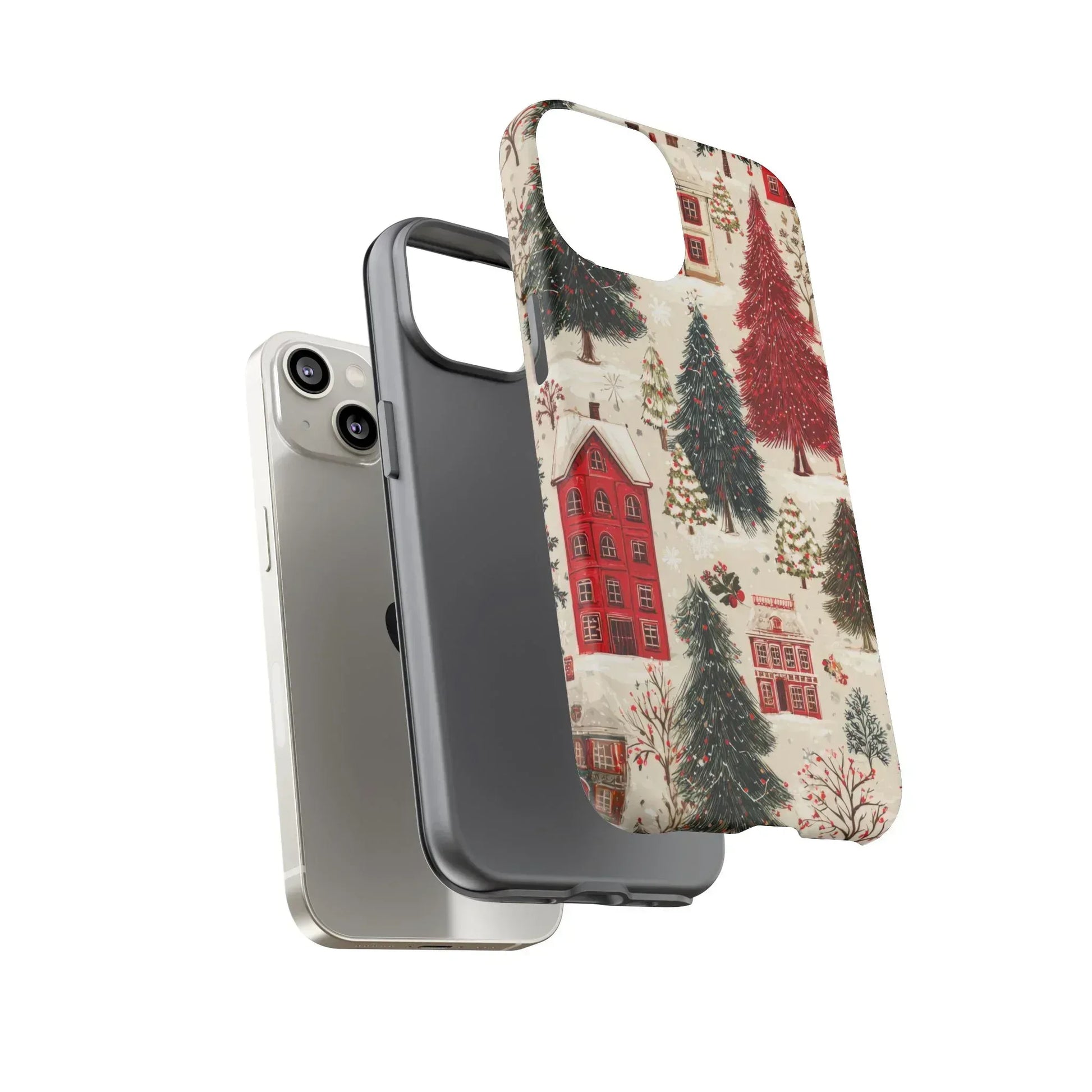 Cozy Winter Village Phone Case for iPhone 11-17 and Galaxy S10-S25 - KARARMDESIGN