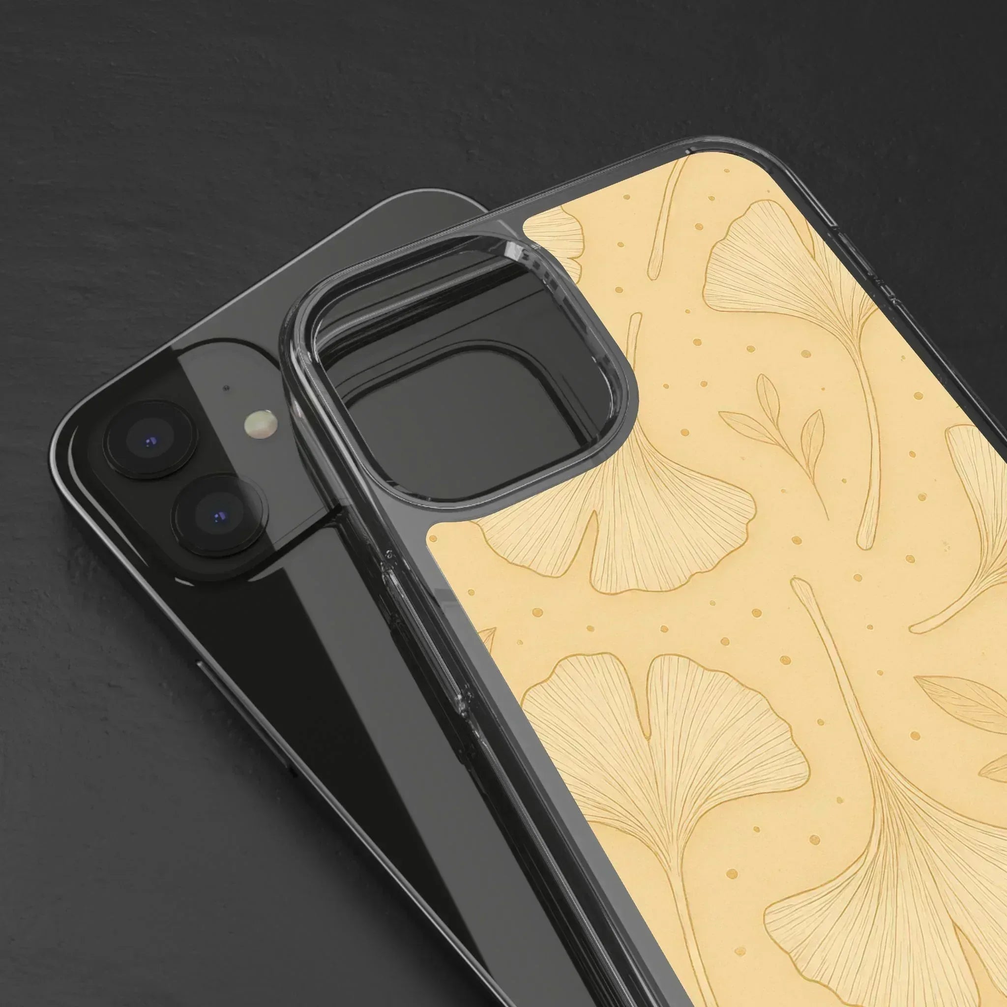 Ginkgo floral phone case for iPhone 12-16 and Galaxy S21 - KARARMDESIGN