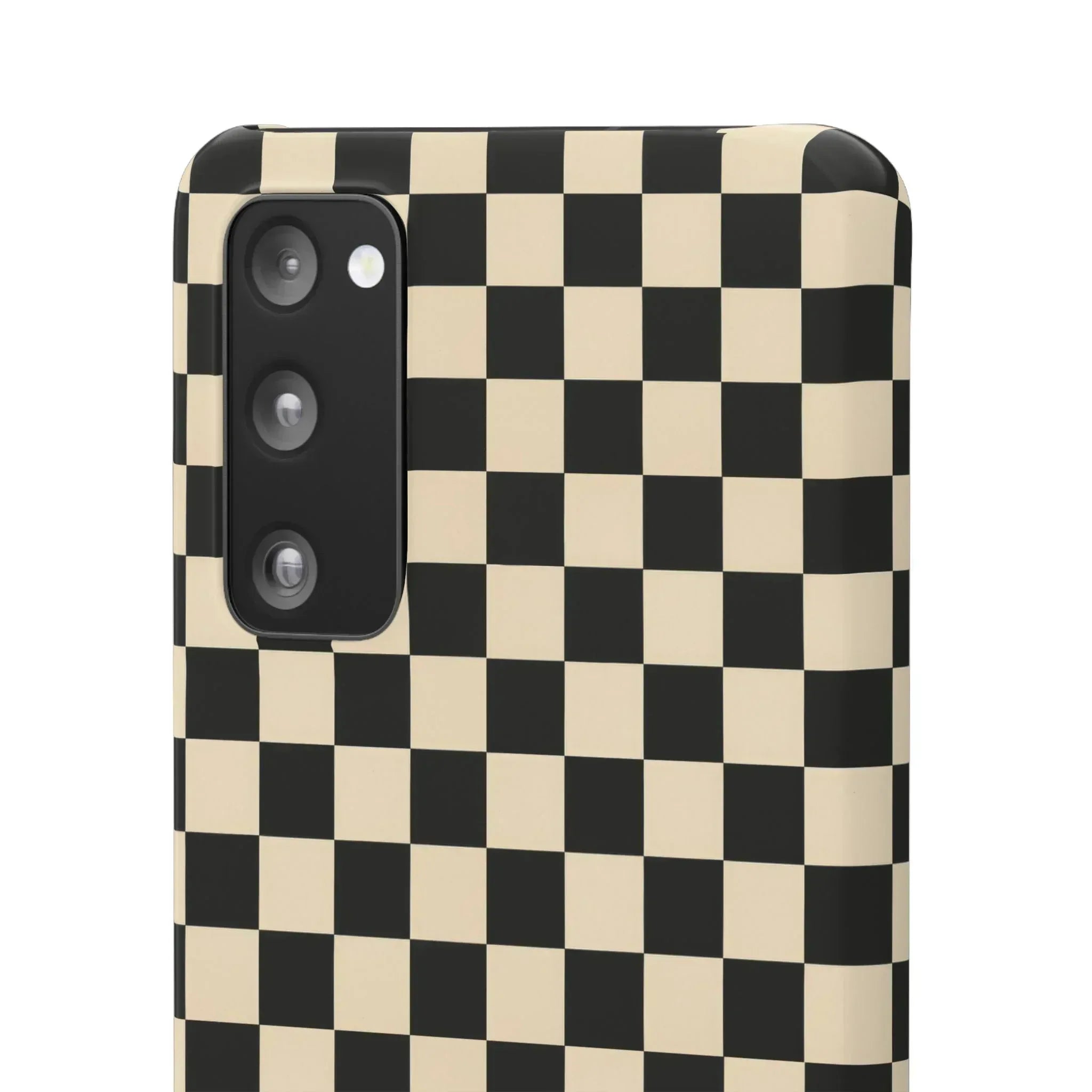 Stylish Matte Checker Phone Case for iPhone 11-17 and Galaxy S20-S25 - KARARMDESIGN