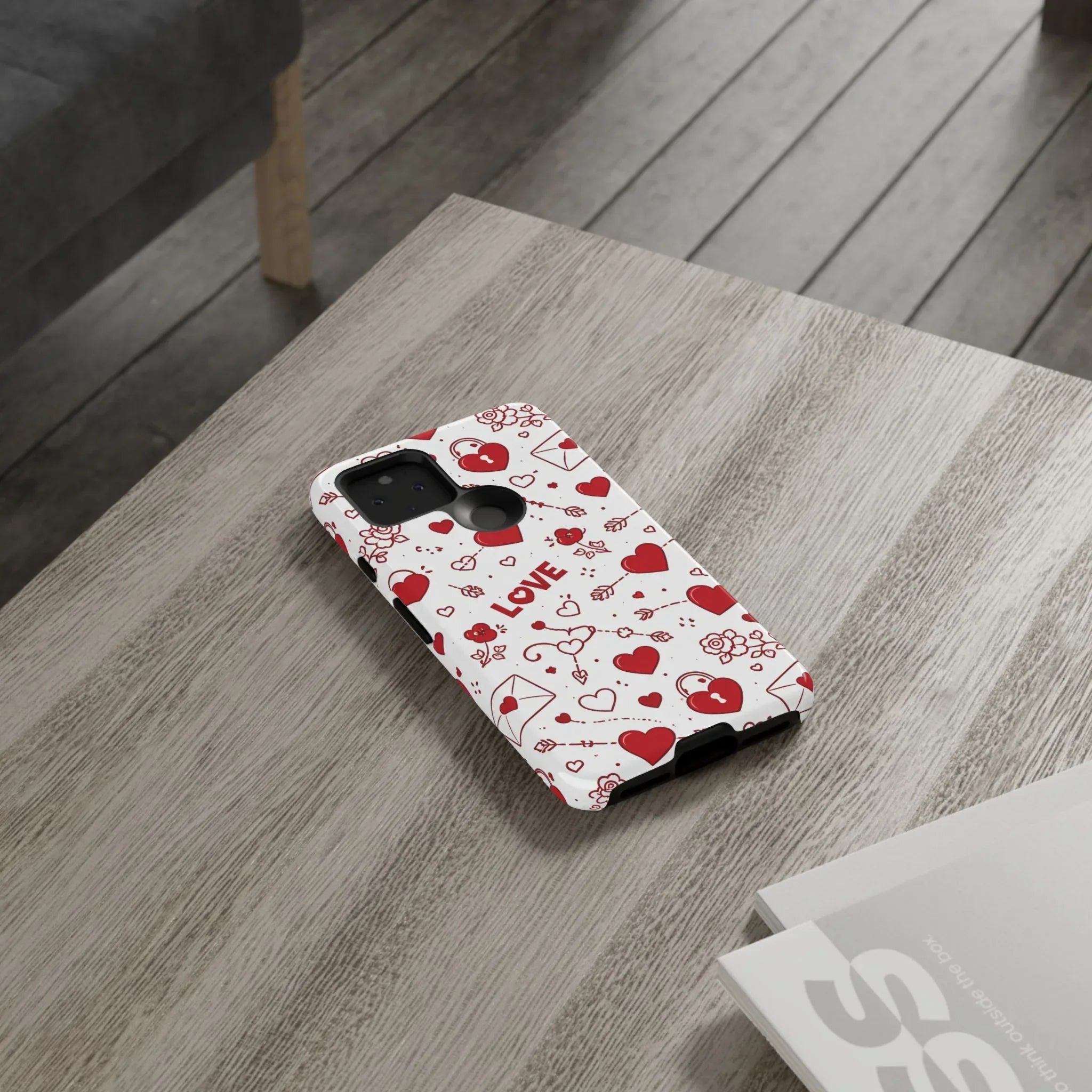 Love Doodles Valentine Phone Case for Google Pixel up to 9 - KARARMDESIGN