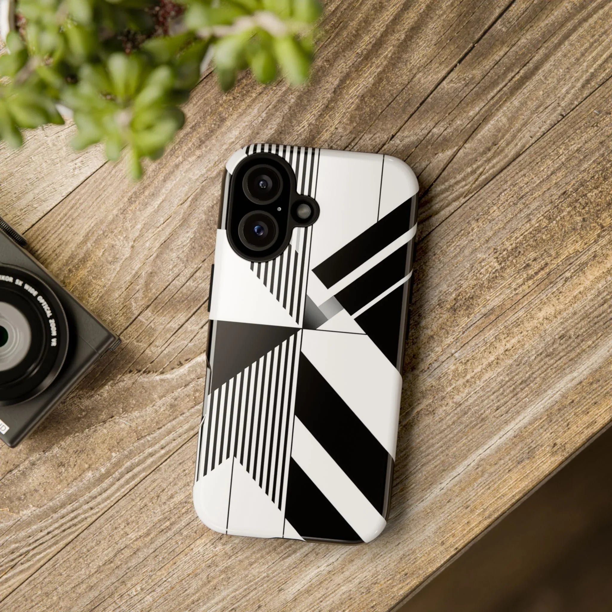 Monochrome Tough Phone Case for iPhone 11-16 and Galaxy S20–S25 - KARARMDESIGN