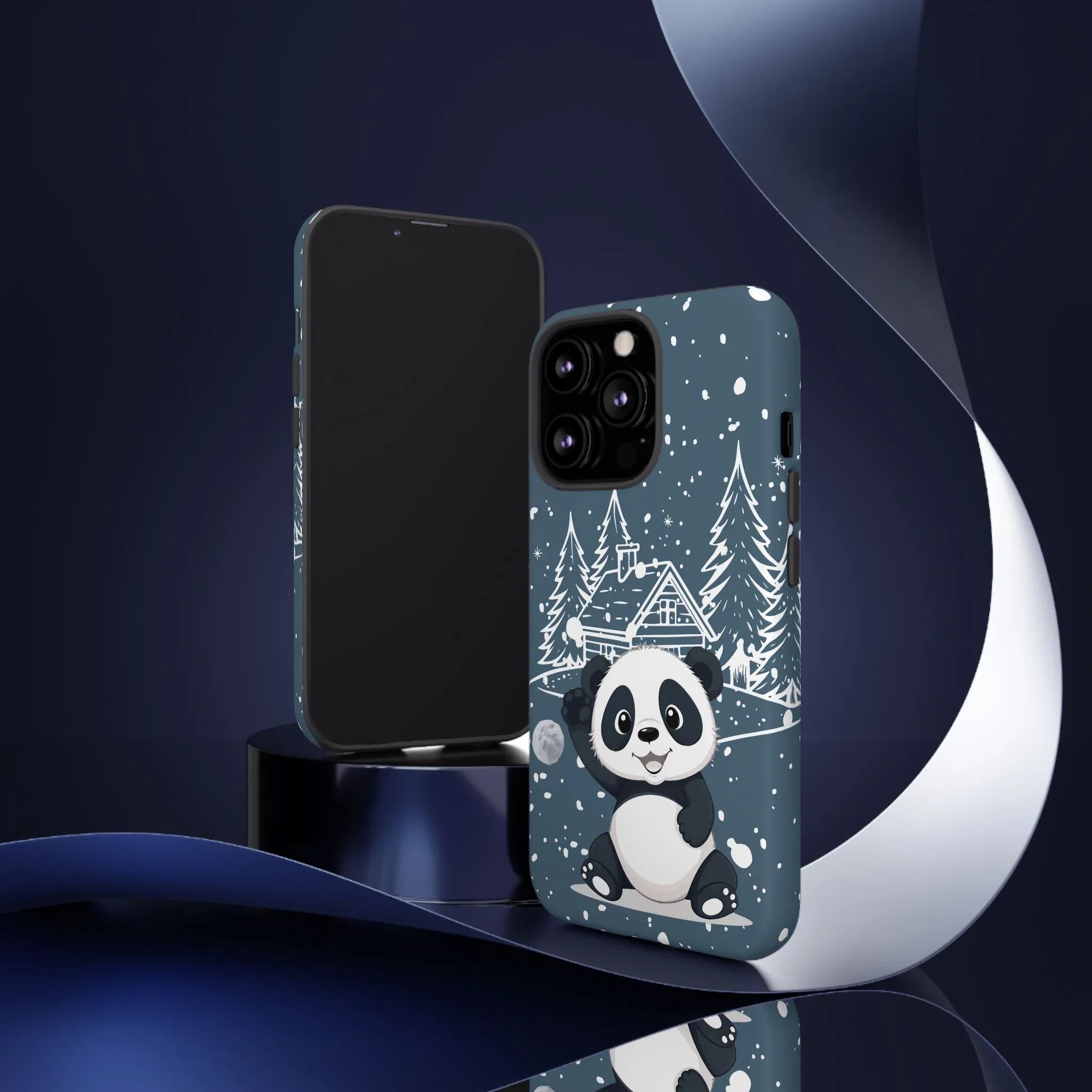 Cute Panda in a Winter Wonderland Phone Case for iPhone 8-17 - KARARMDESIGN