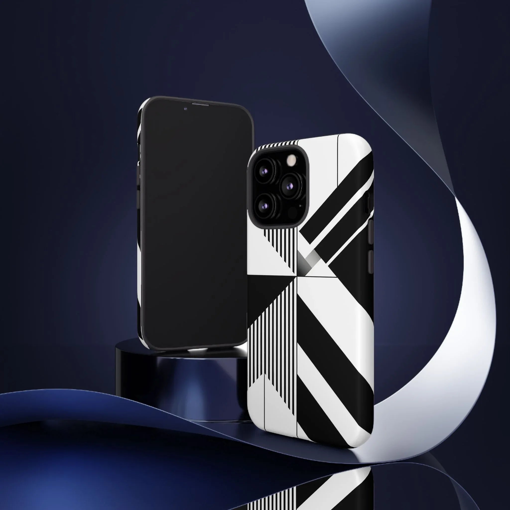 Monochrome Tough Phone Case for iPhone 11-16 and Galaxy S20–S25 - KARARMDESIGN