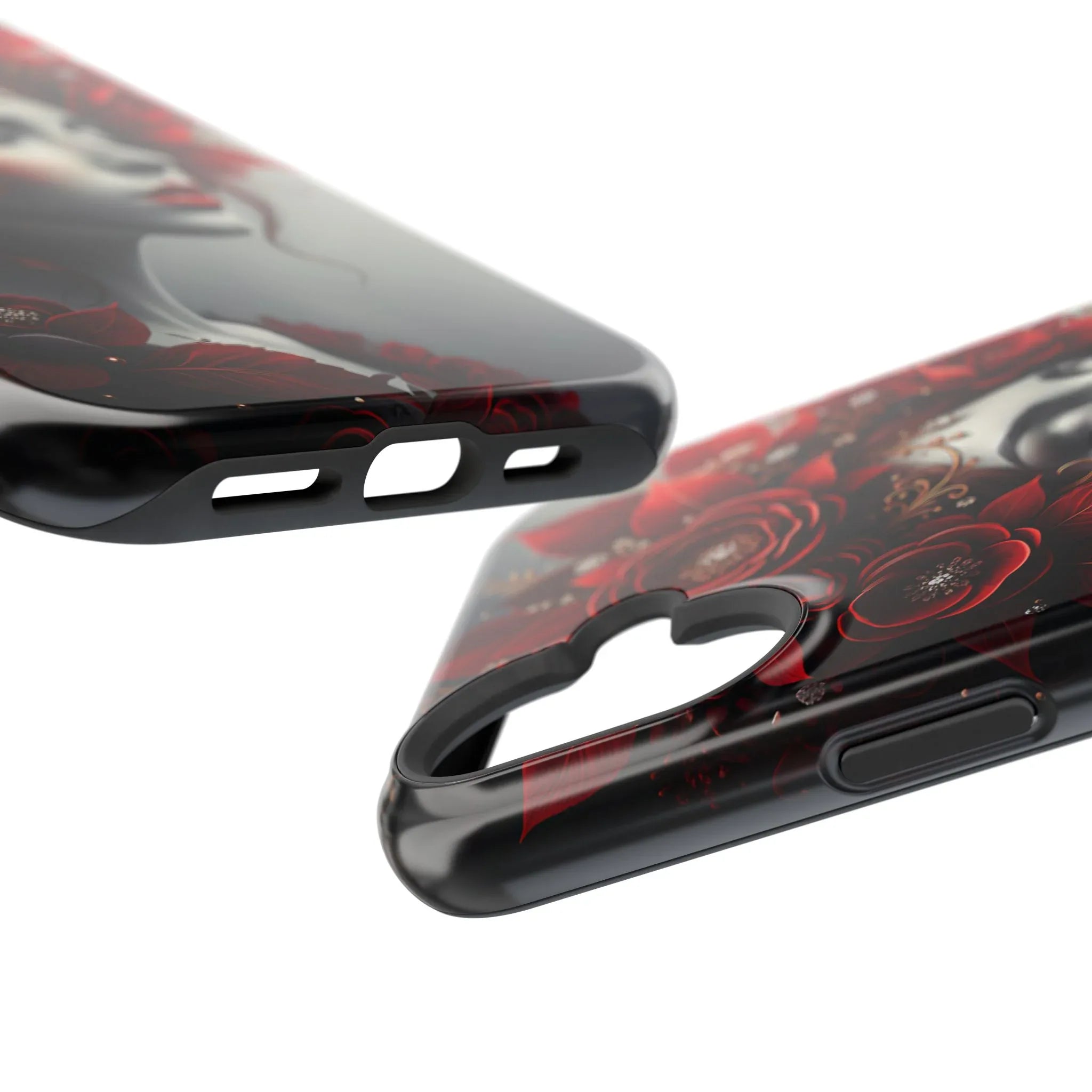 Scarlet Bloom Portrait Phone Case for iPhone 13-17 - KARARMDESIGN