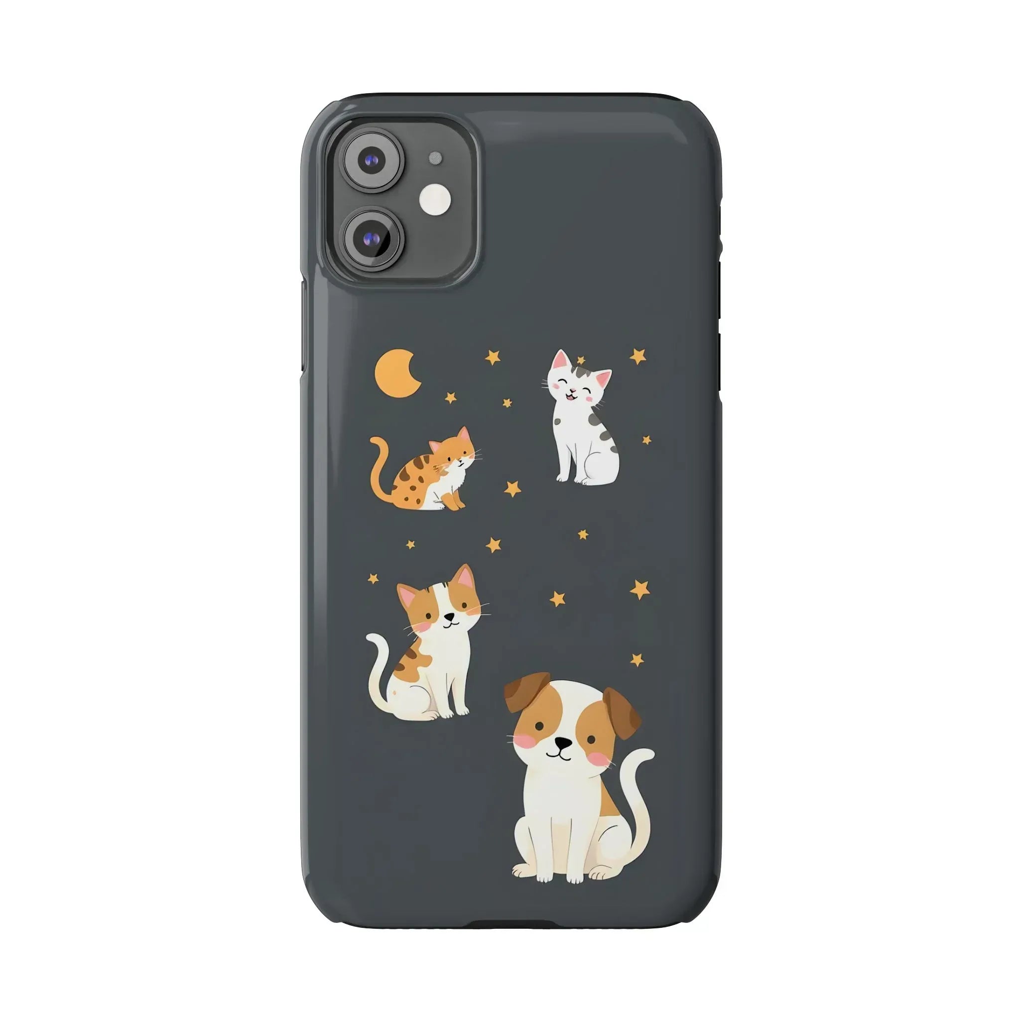 Cute Cat and Dog Phone Case for iPhone 11-17 - KARARMDESIGN