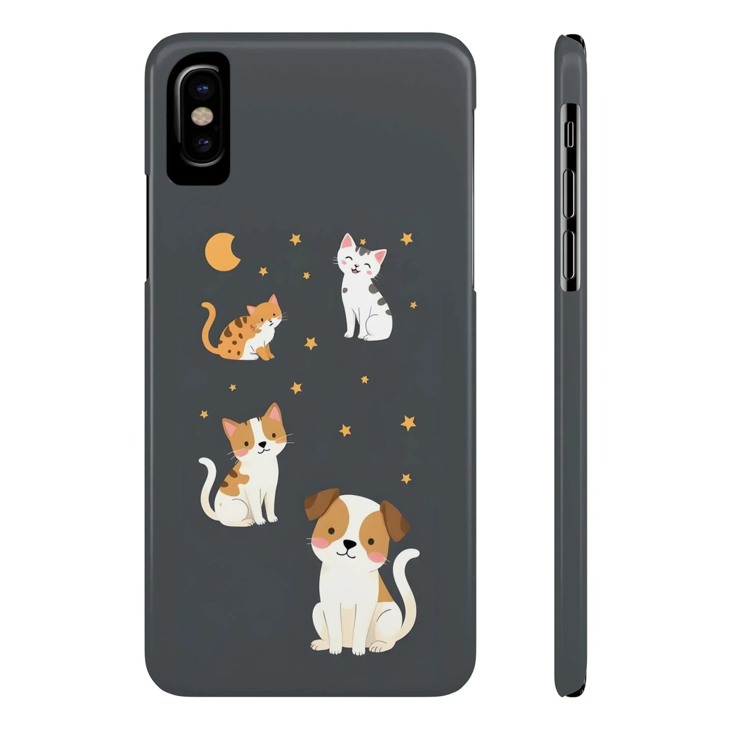 Cute Cat and Dog Phone Case for iPhone 7-16 Models - KarArmDesign