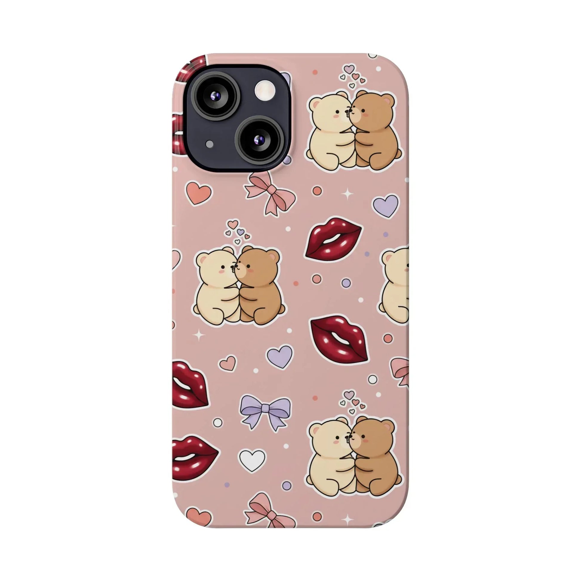 Bear Hug Bliss Phone Case for iPhone 11-17 - KARARMDESIGN