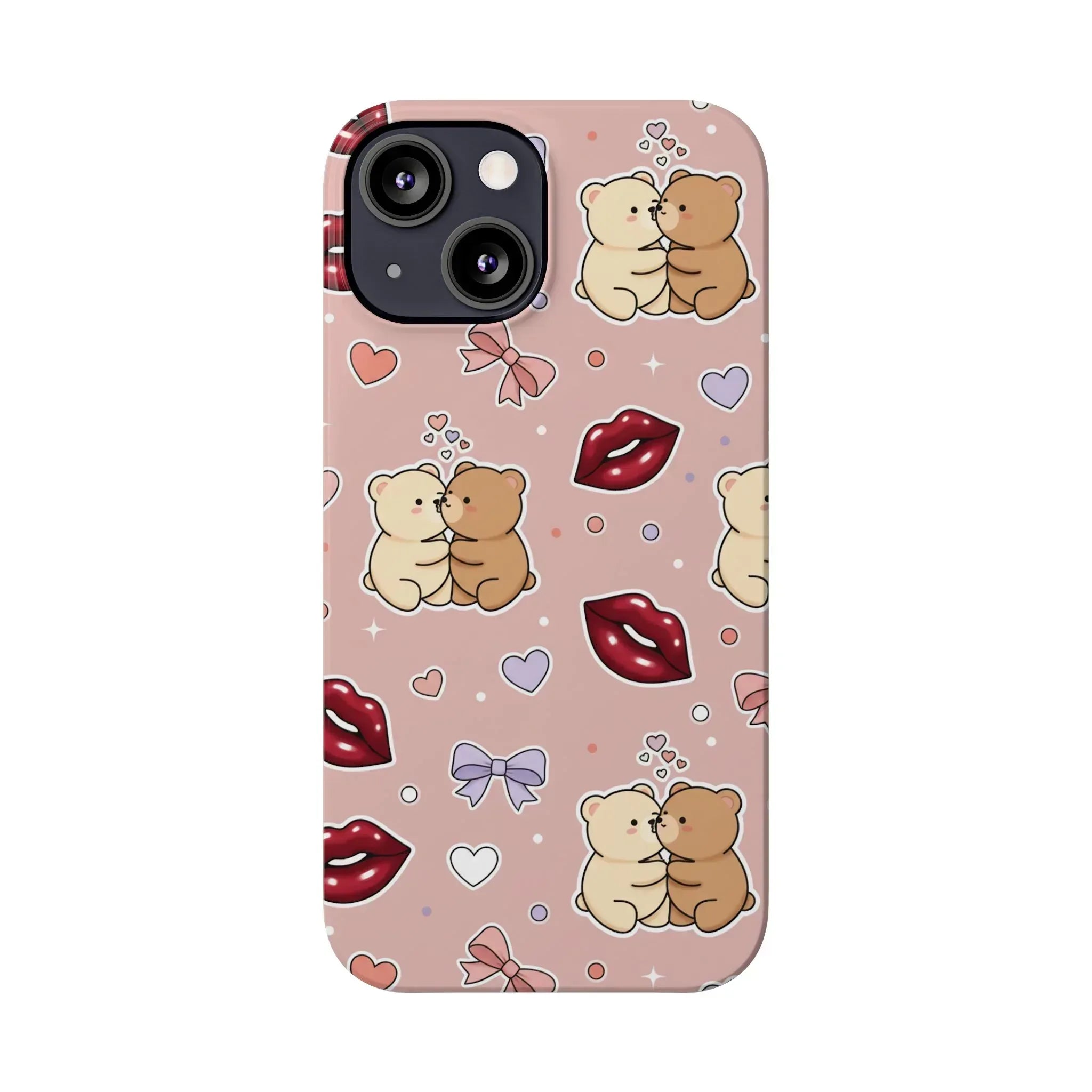 Bear Hug Bliss Phone Case for iPhone 11-17 - KARARMDESIGN