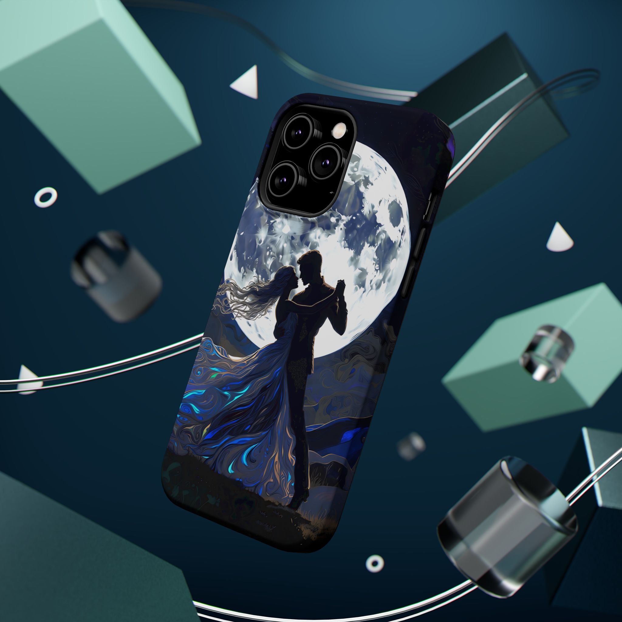 Romantic Moonlight Dance Magnetic Phone Case – iPhone 15–17 & Samsung Galaxy S26