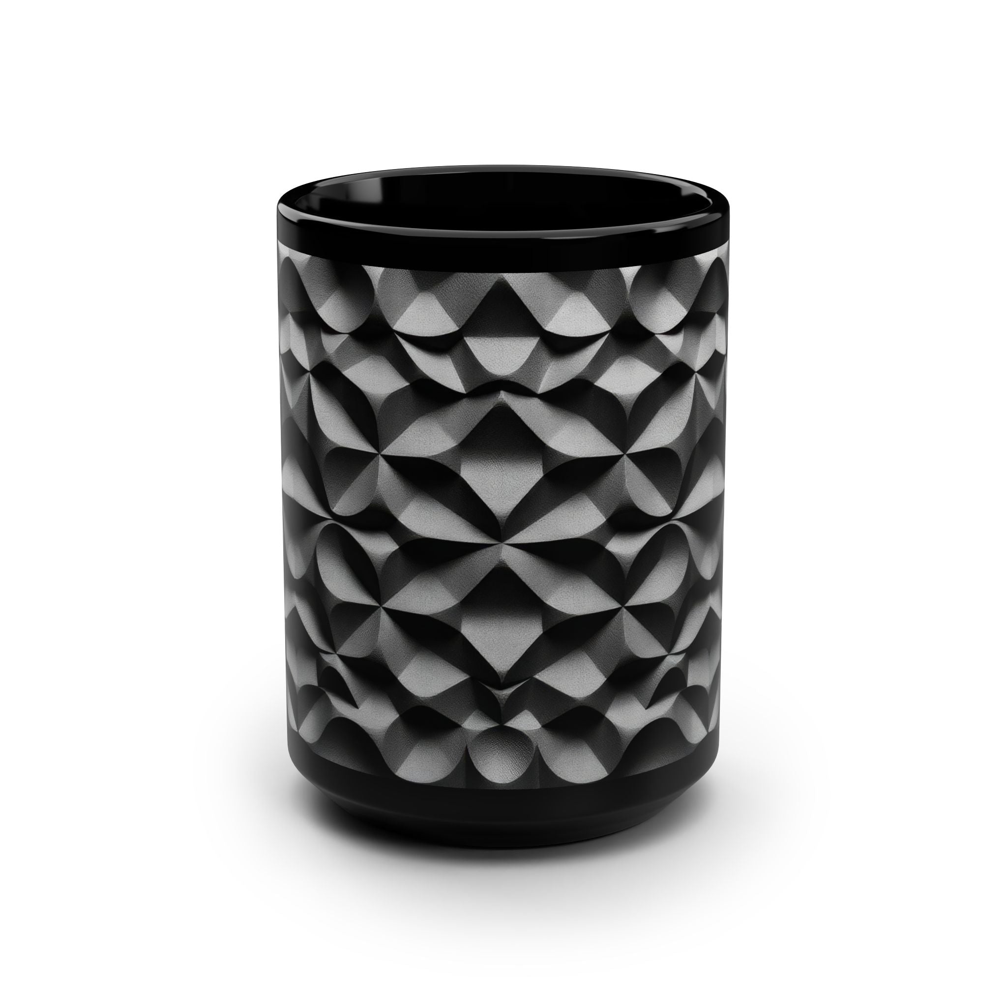 "KARARMDESIGN Signature Style" – Uniquely Textured Black Mug