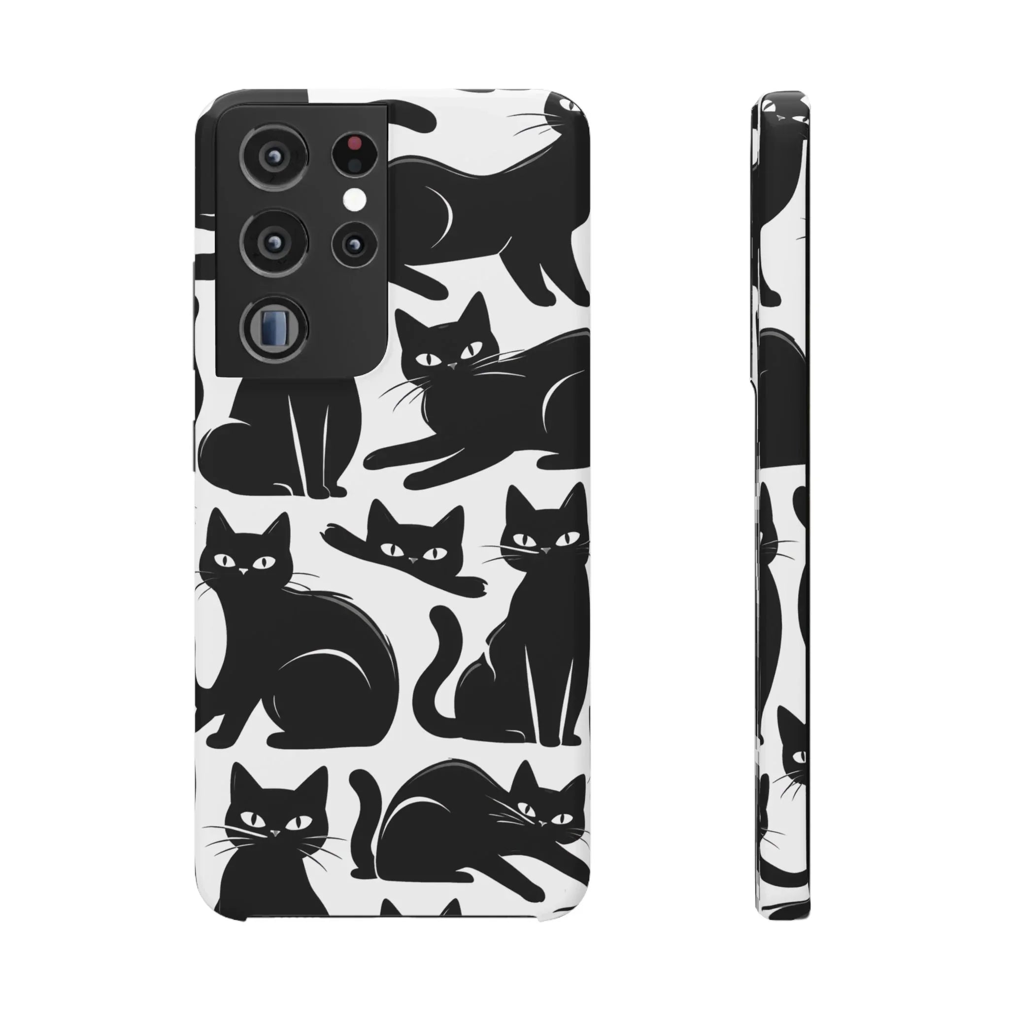 Black Cats Phone Case for iPhone 11-17 and Galaxy S20-S25 - KARARMDESIGN
