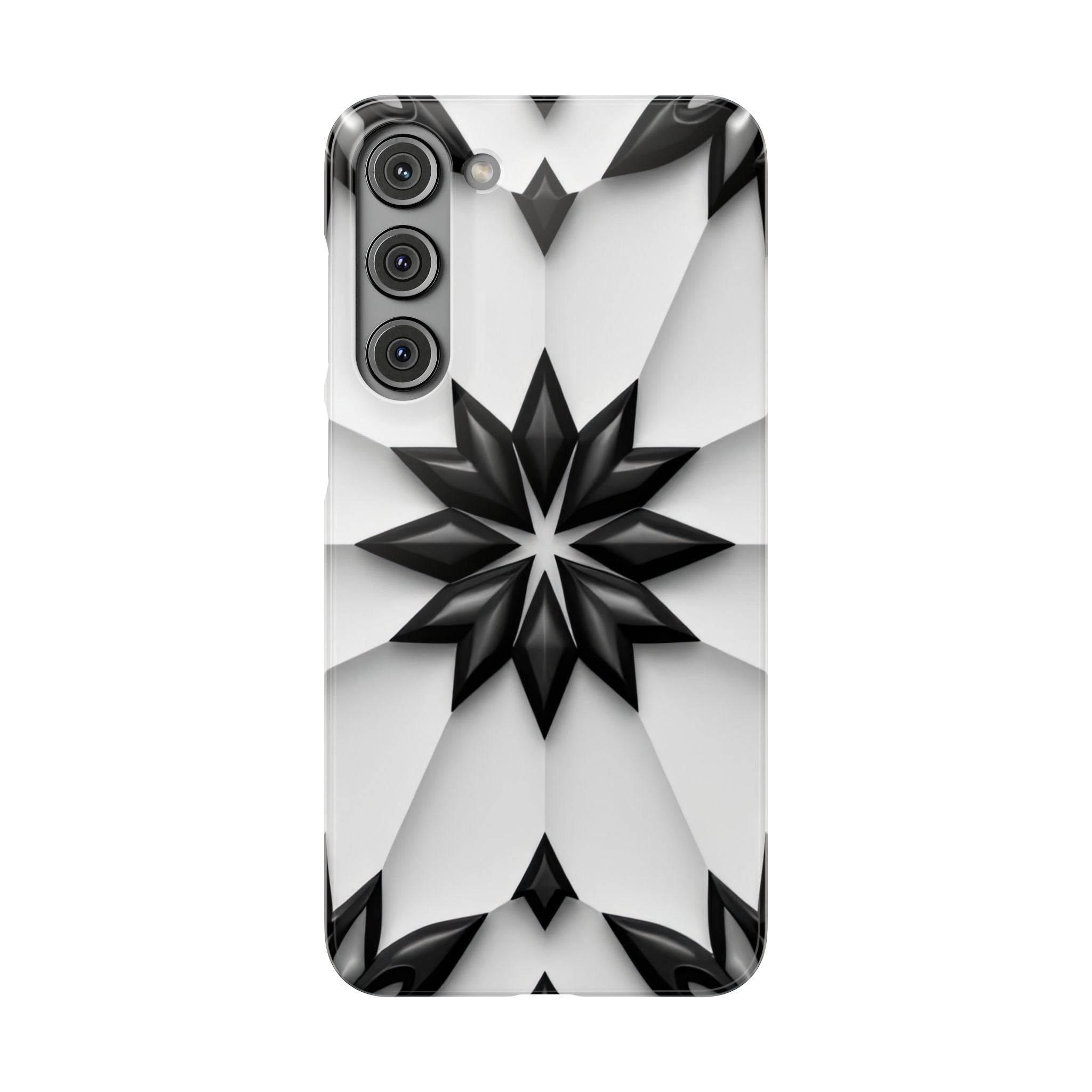 Black & White Geometric Snap Case for iPhone & Samsung Galaxy