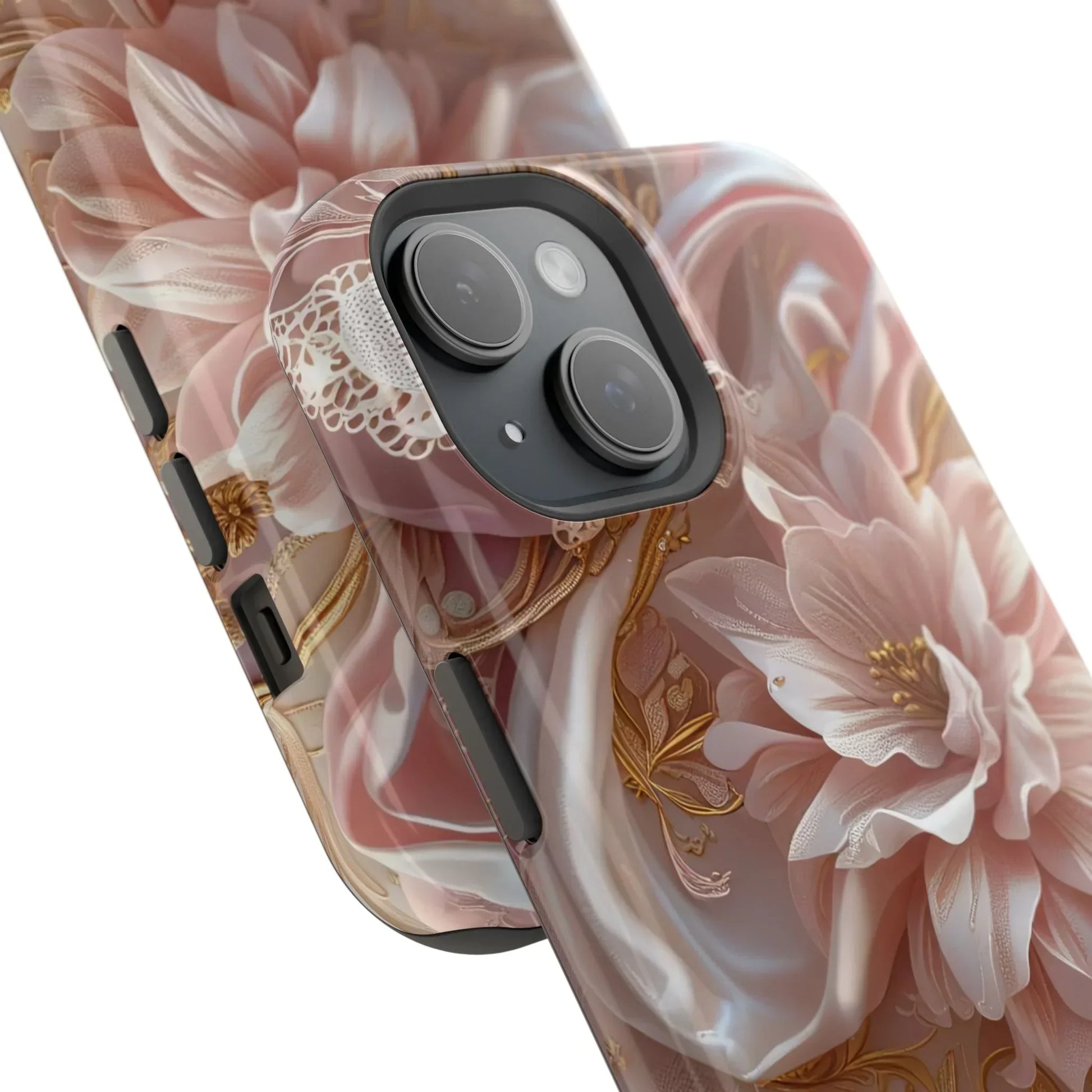 Elegant Floral Impact-Resistant Phone Case for iPhone 12-16 and Samsung Galaxy S21-S22 Models - KarArmDesign