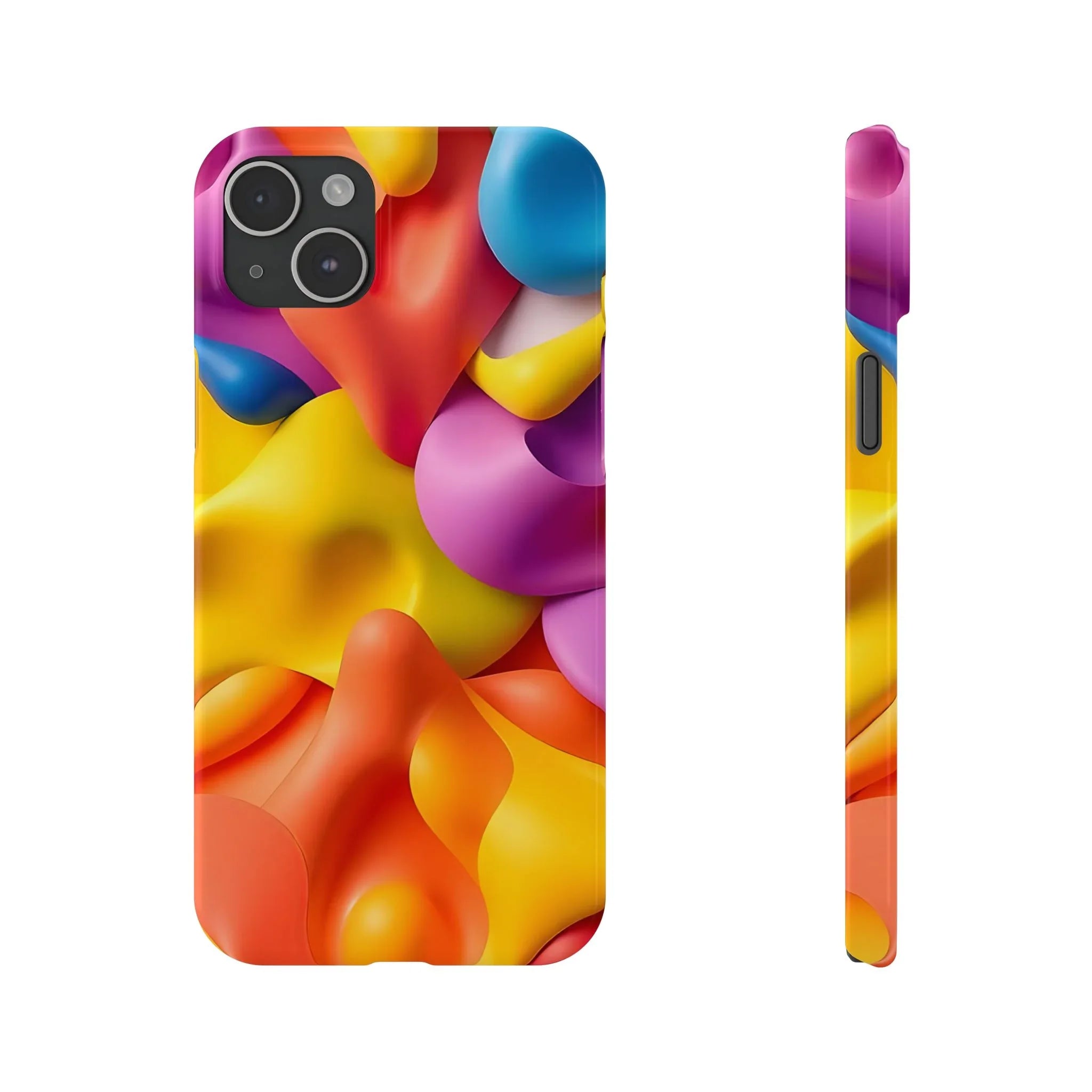 Vibrant Abstract Color Phone Case for iPhone 11-16 - KARARMDESIGN