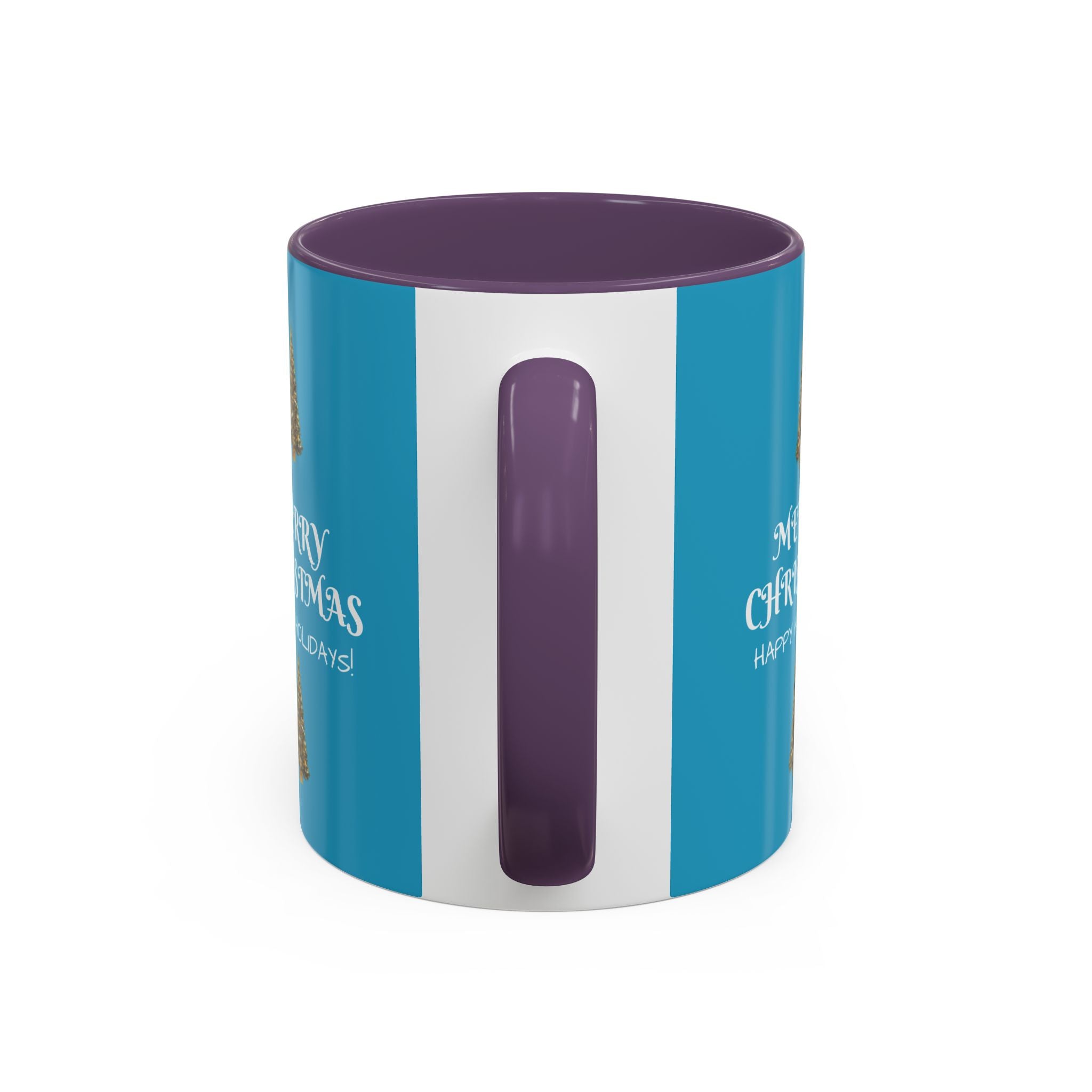 Merry Christmas and Happy Holidays Mug - Accent Coffee Mug (11, 15oz)