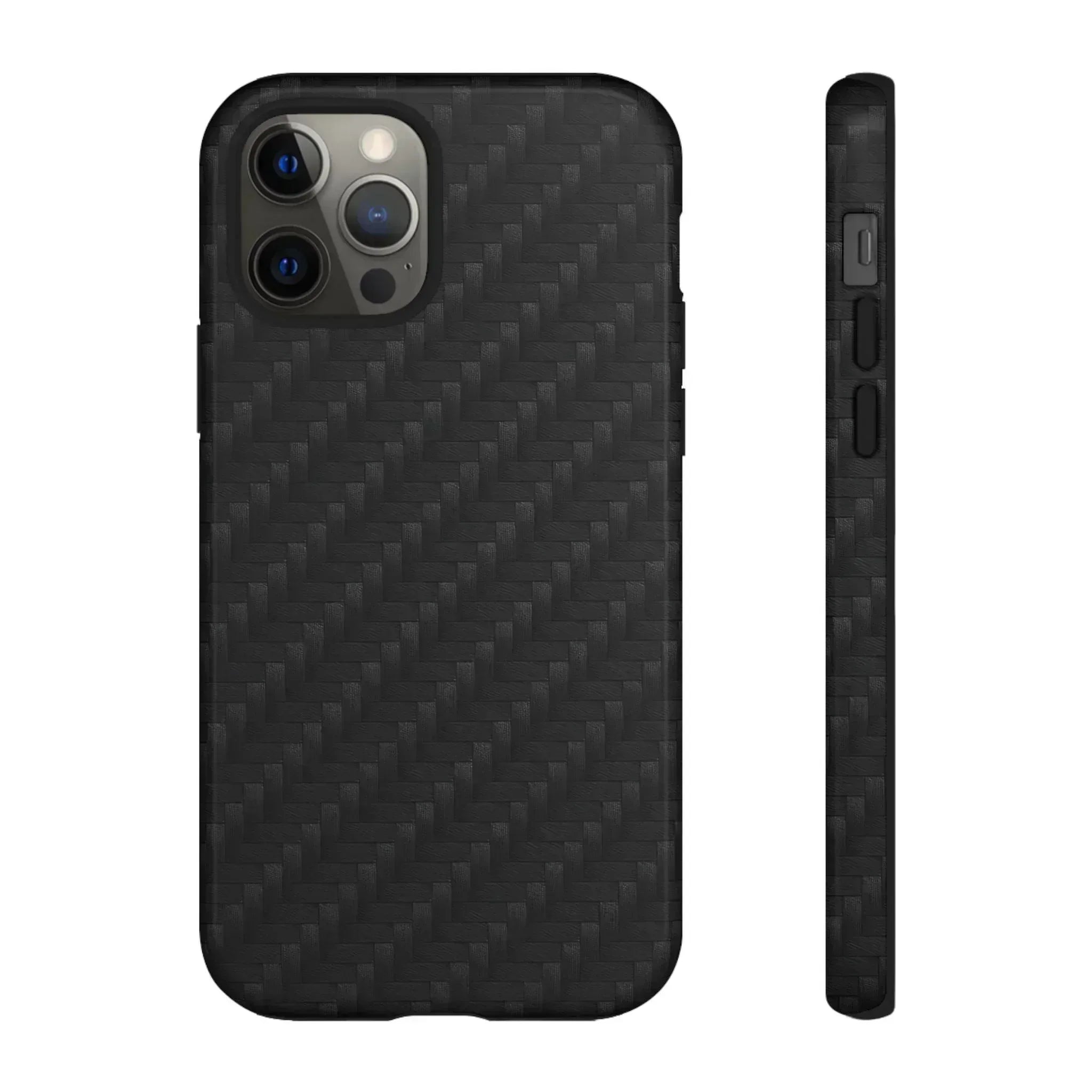 Black Carbon Phone Case for iPhone 8-16 and Google Pixel up to 9 - KARARMDESIGN