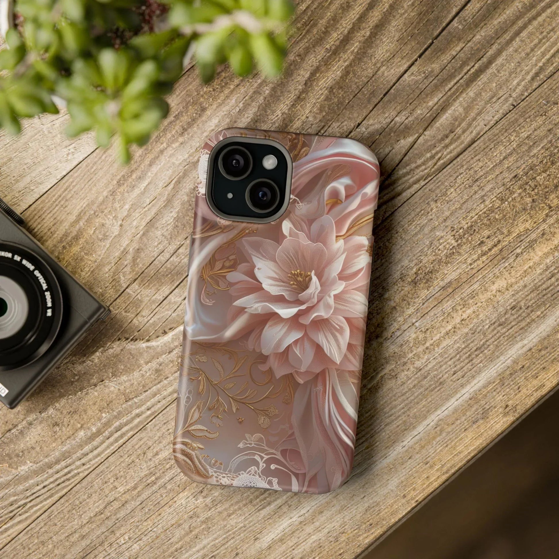 Elegant Floral Impact-Resistant Phone Case for iPhone 12-16 and Samsung Galaxy S21-S22 Models - KarArmDesign