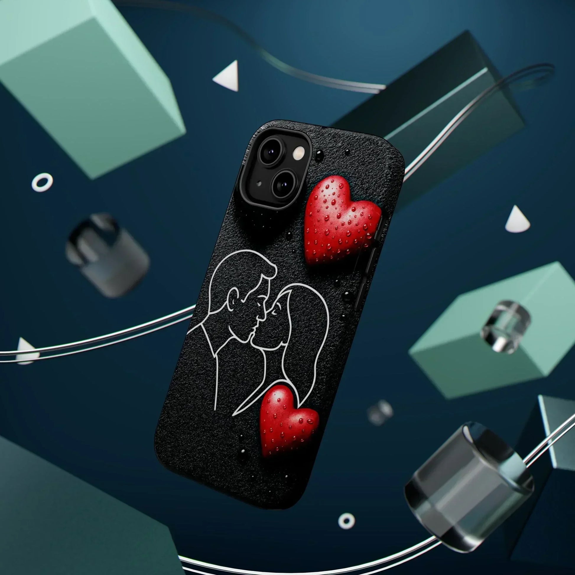 Midnight Kiss Phone Case for iPhone 13-16 Models - KarArmDesign