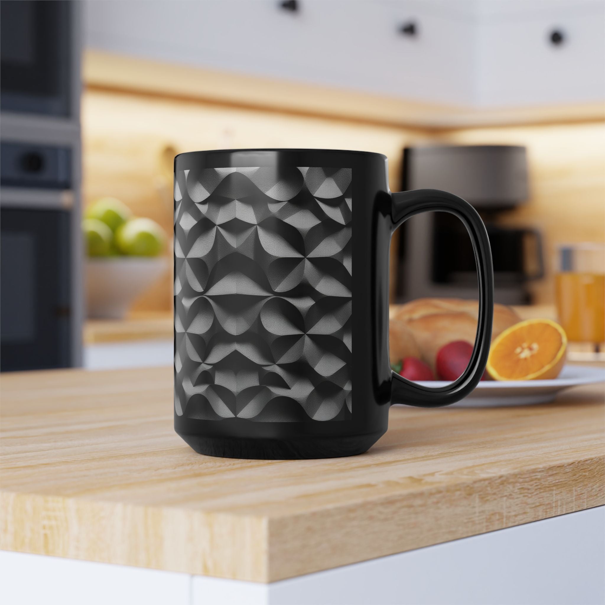 "KARARMDESIGN Signature Style" – Uniquely Textured Black Mug