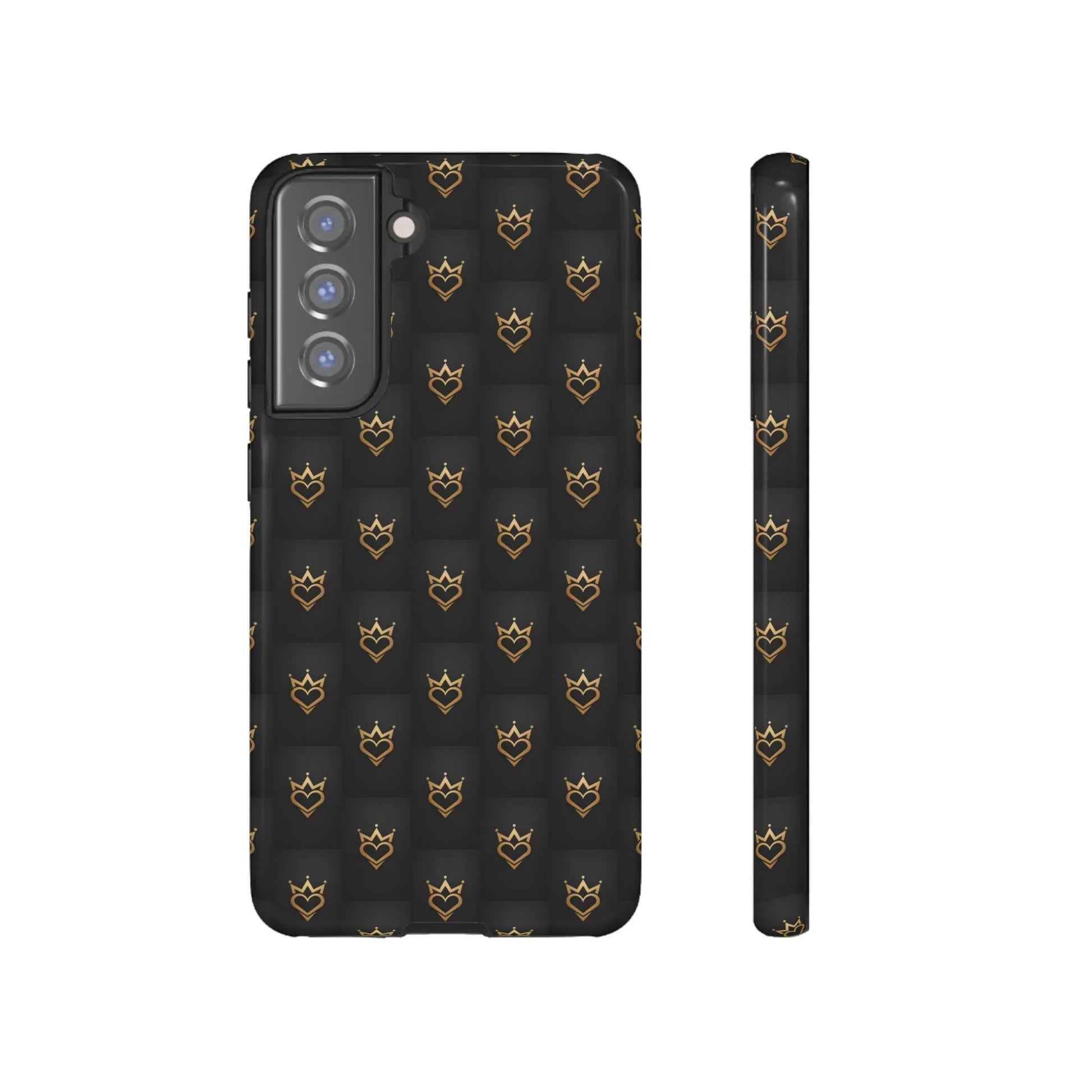 Crowned Heart Doodle Phone Case for iPhone 11-17 & Galaxy S10-S25 - KARARMDESIGN