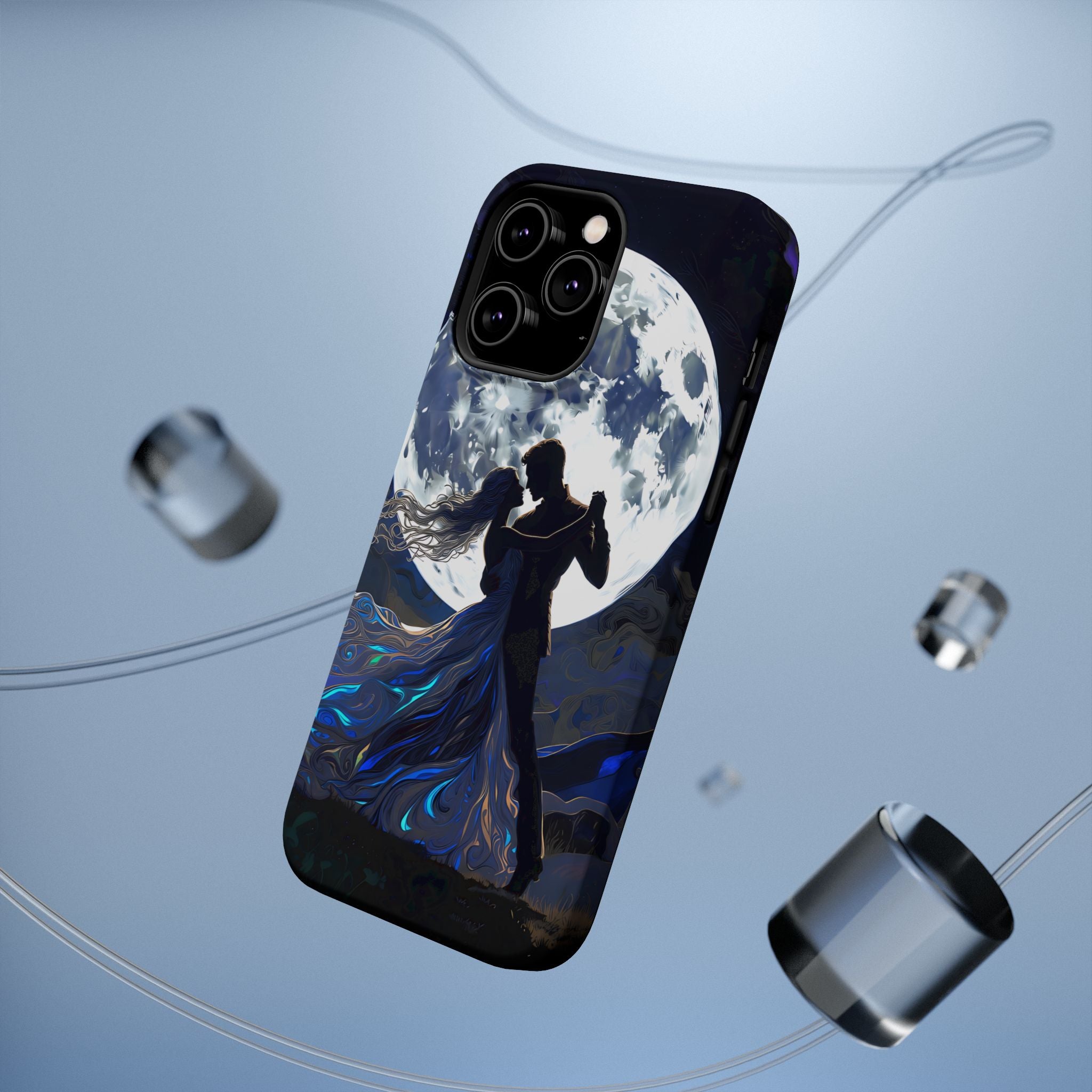 Romantic Moonlight Dance Magnetic Phone Case – iPhone 15–17 & Samsung Galaxy S26