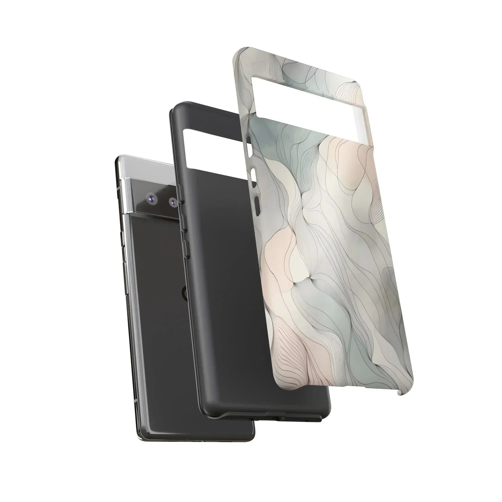 Pastel Wave Phone Case – Minimalist Design for iPhone & Pixel - KarArmDesign