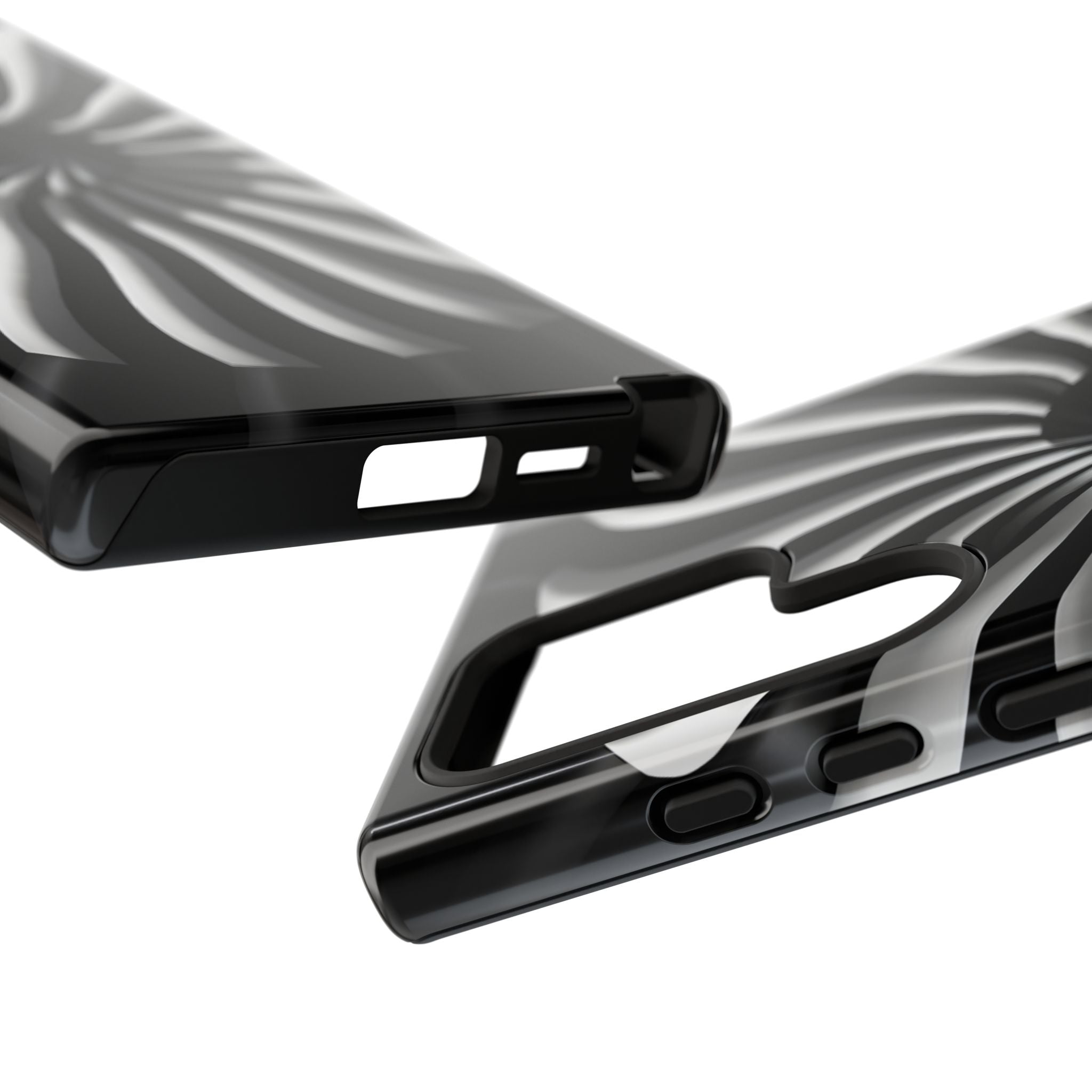 Hypnotic Black and White Spiral Phone Case – Optical Illusion Design for iPhone & Galaxy